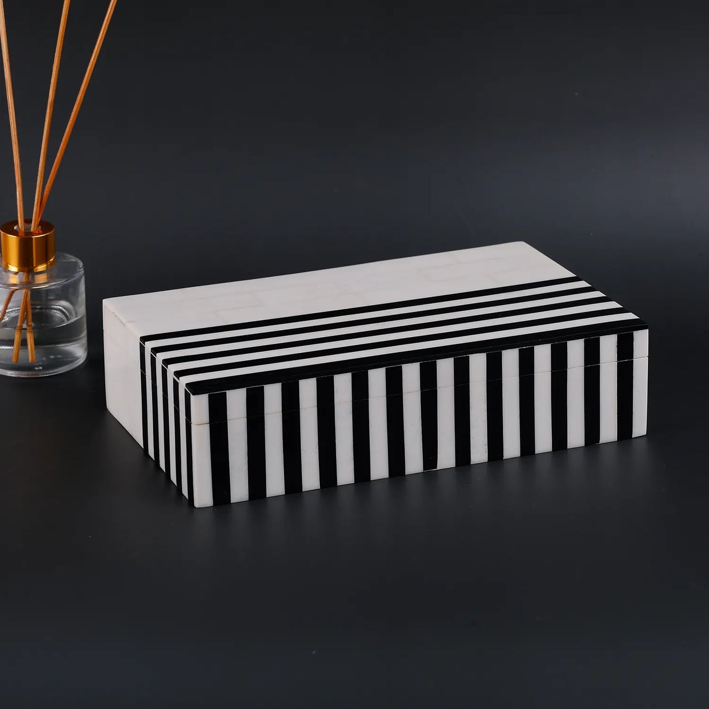 Mono Lead Resin Inlay Decorative Storage Box in 7 Sizes