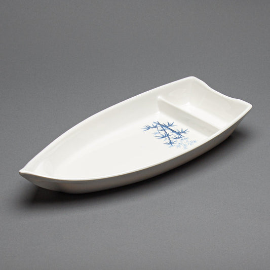 Melamine Sushi Boat, 3pc, 15.25" x 7" (Elegant Blue Bamboo)