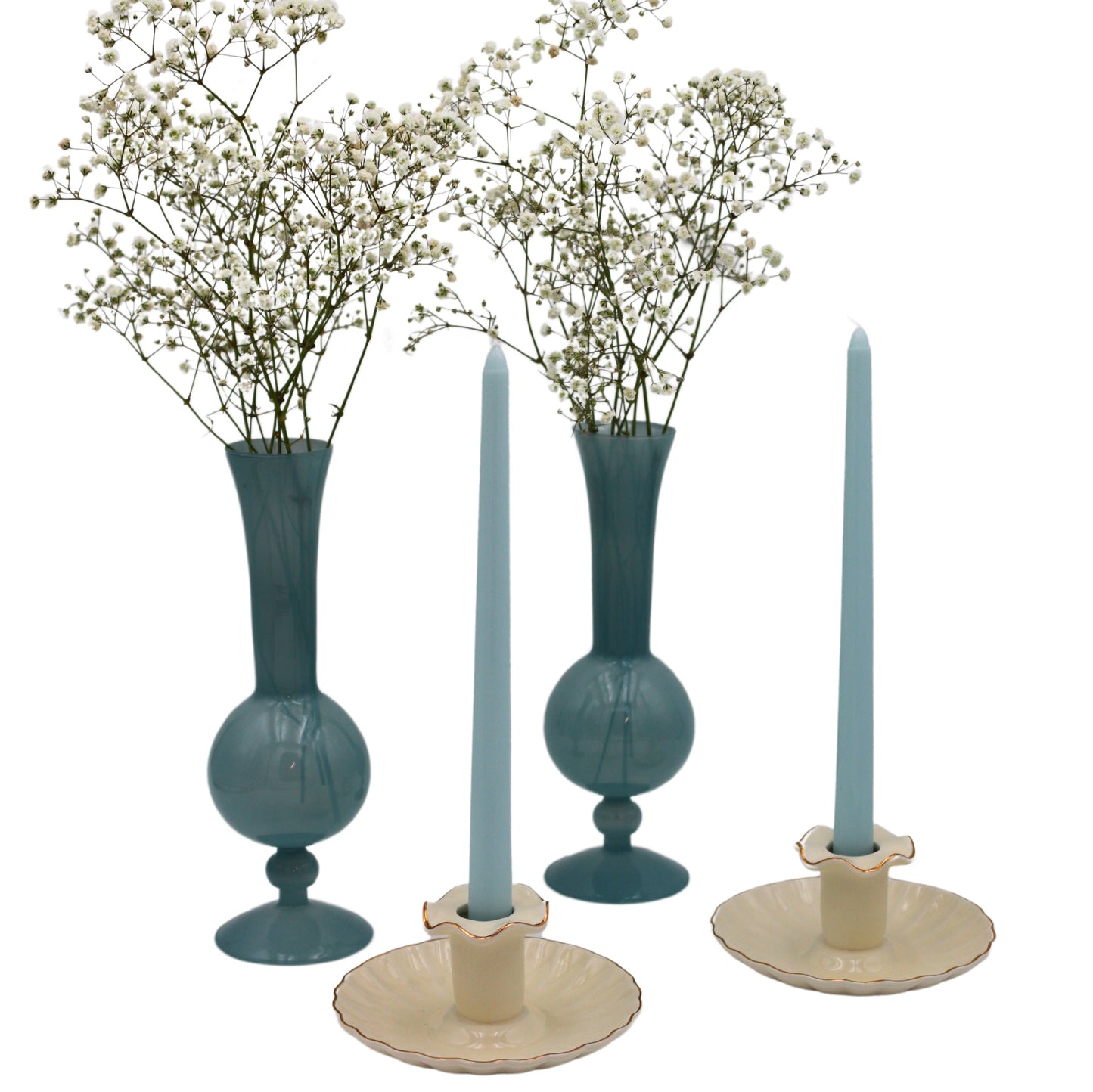 Extra Tall Baby Blue Taper Candle, 1 Case of 24 Packs (4 Candles per Pack)