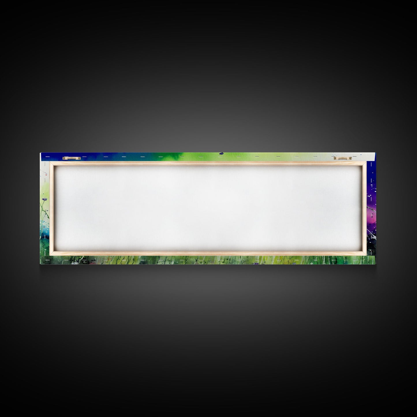 Framed Canvas Print of Colorful Wild Flower Field - Gallery-Wrapped Artwork - Ready to Hang - High Quality Artwork - Panoramic Art