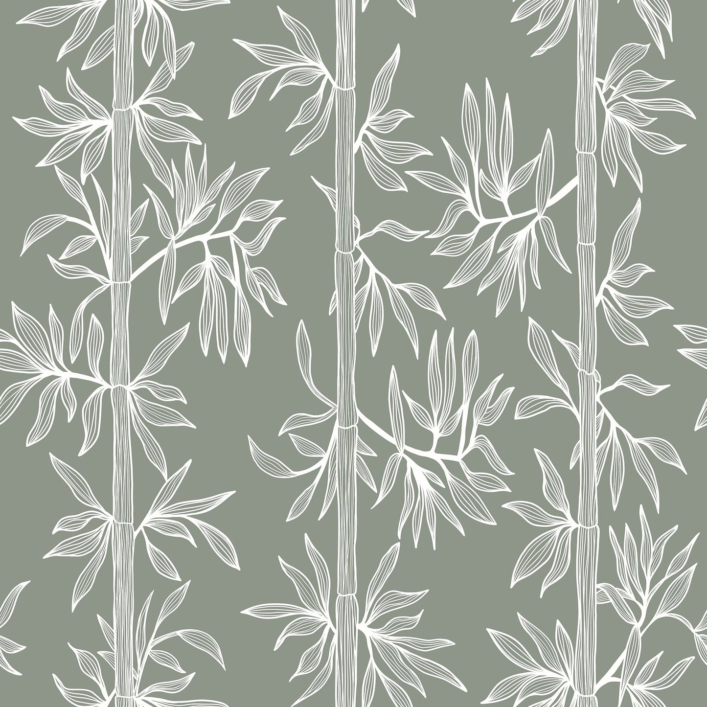 Bamboo Breeze Wallpaper - Peel and Stick Modern Botanical