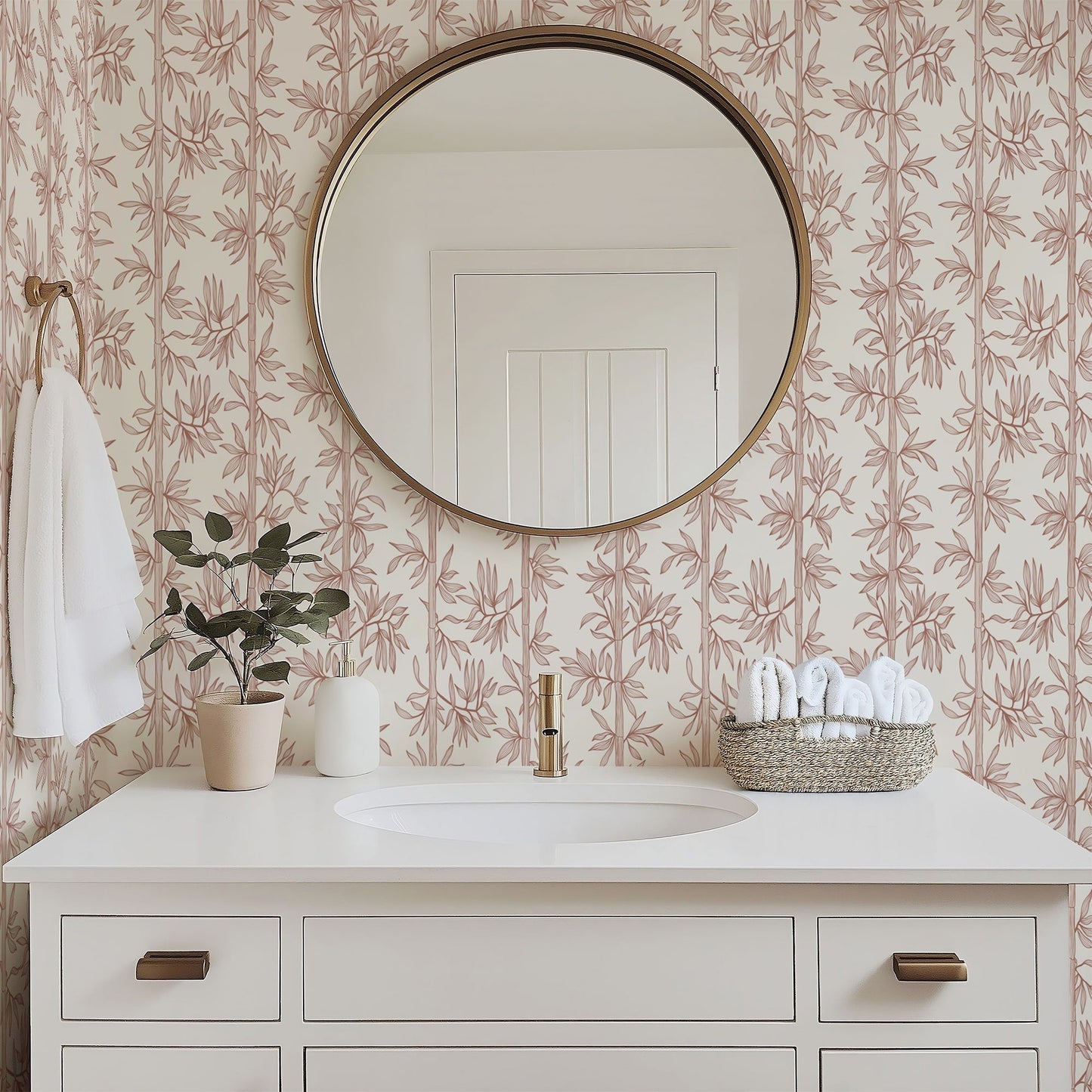 Bamboo Breeze Wallpaper - Peel and Stick Modern Botanical