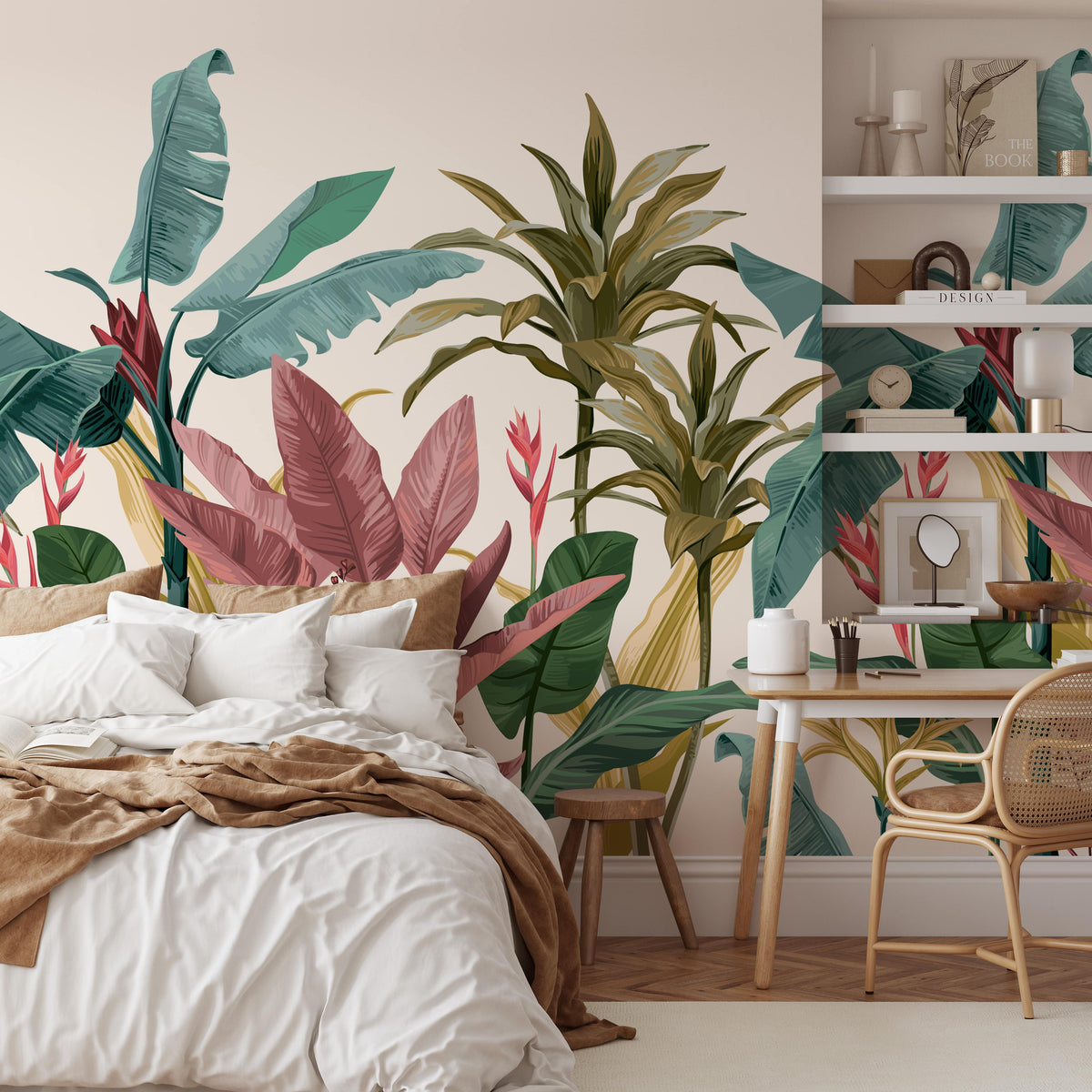 Tropical Jungle Wallpaper - Banana Leaf Wall Mural for Lush, Vibrant Interiors