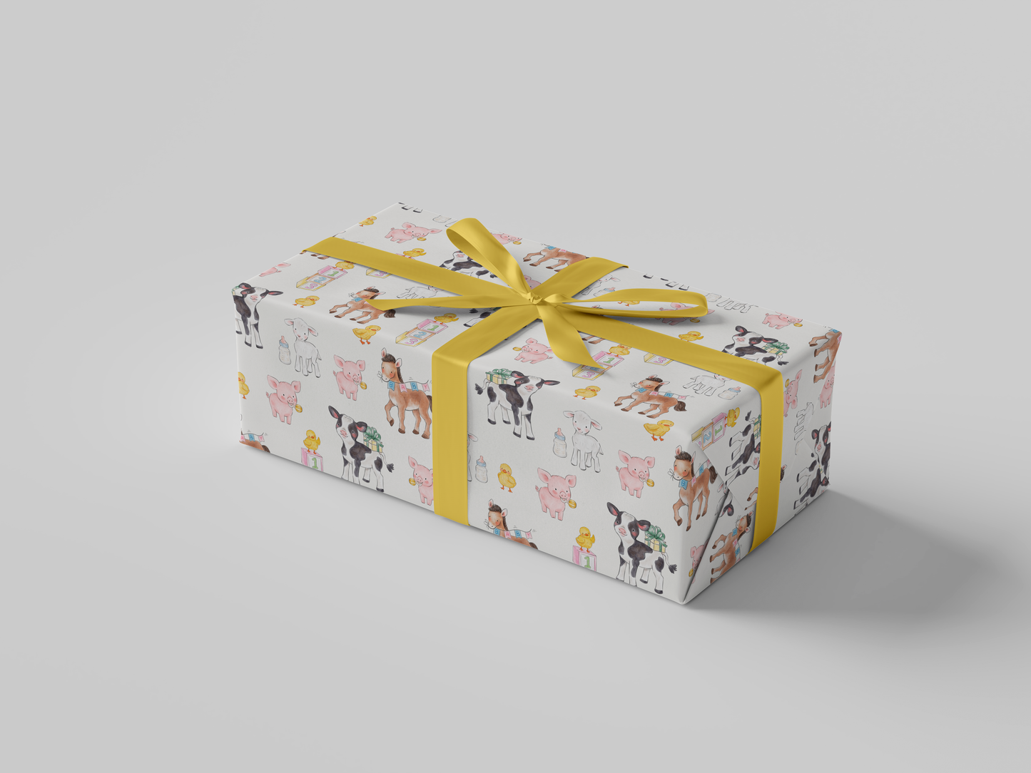 Barnyard Baby Bash Gift Wrap