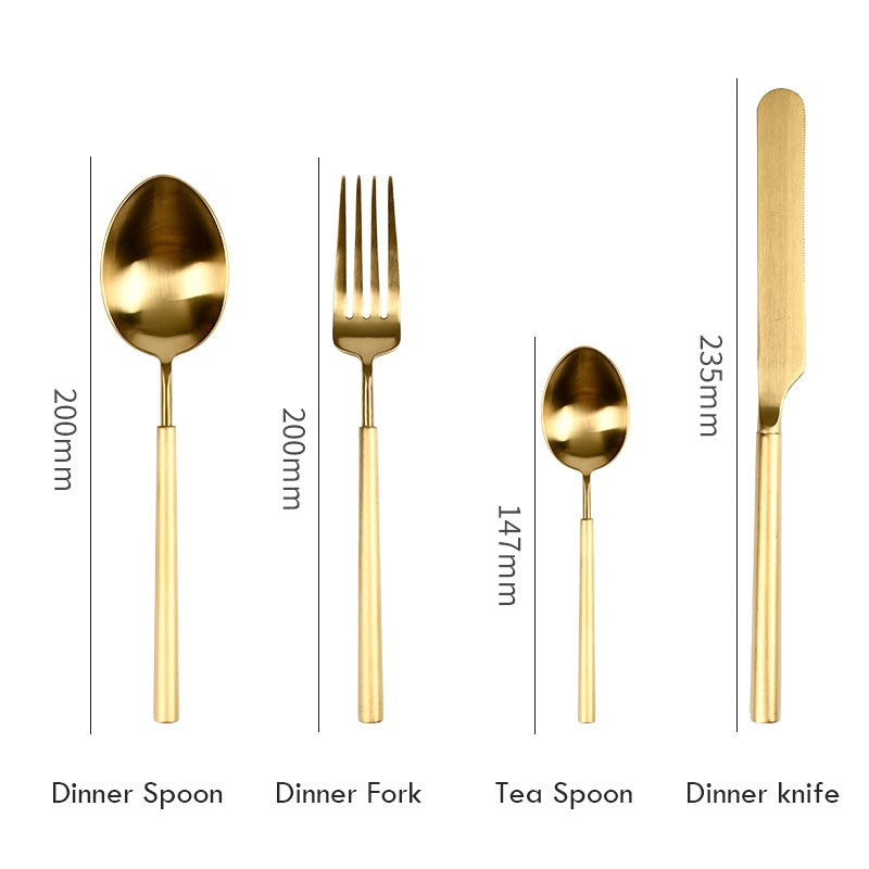 Barton Luxury Gold Cutlery Set
