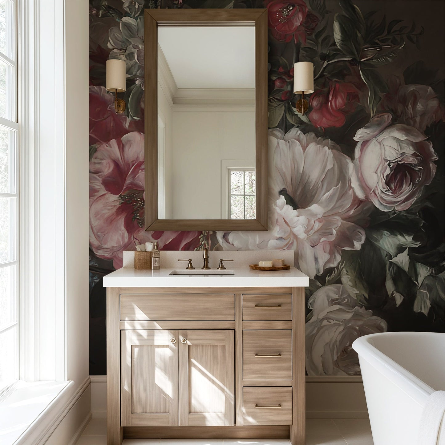 Dutch Baroque Lilac Flower Wallpaper Mural