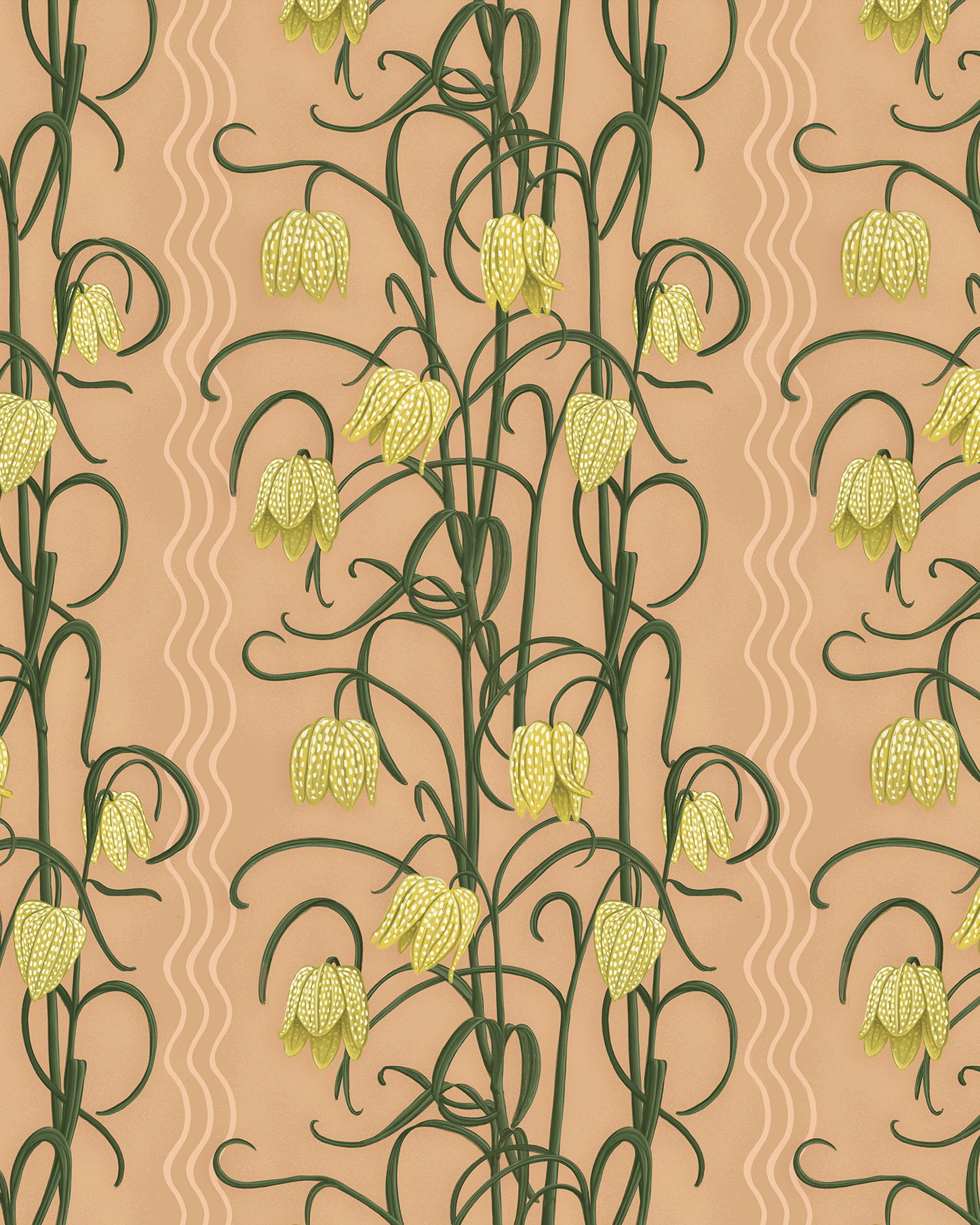 Campanas Wallpaper, clay and yellow