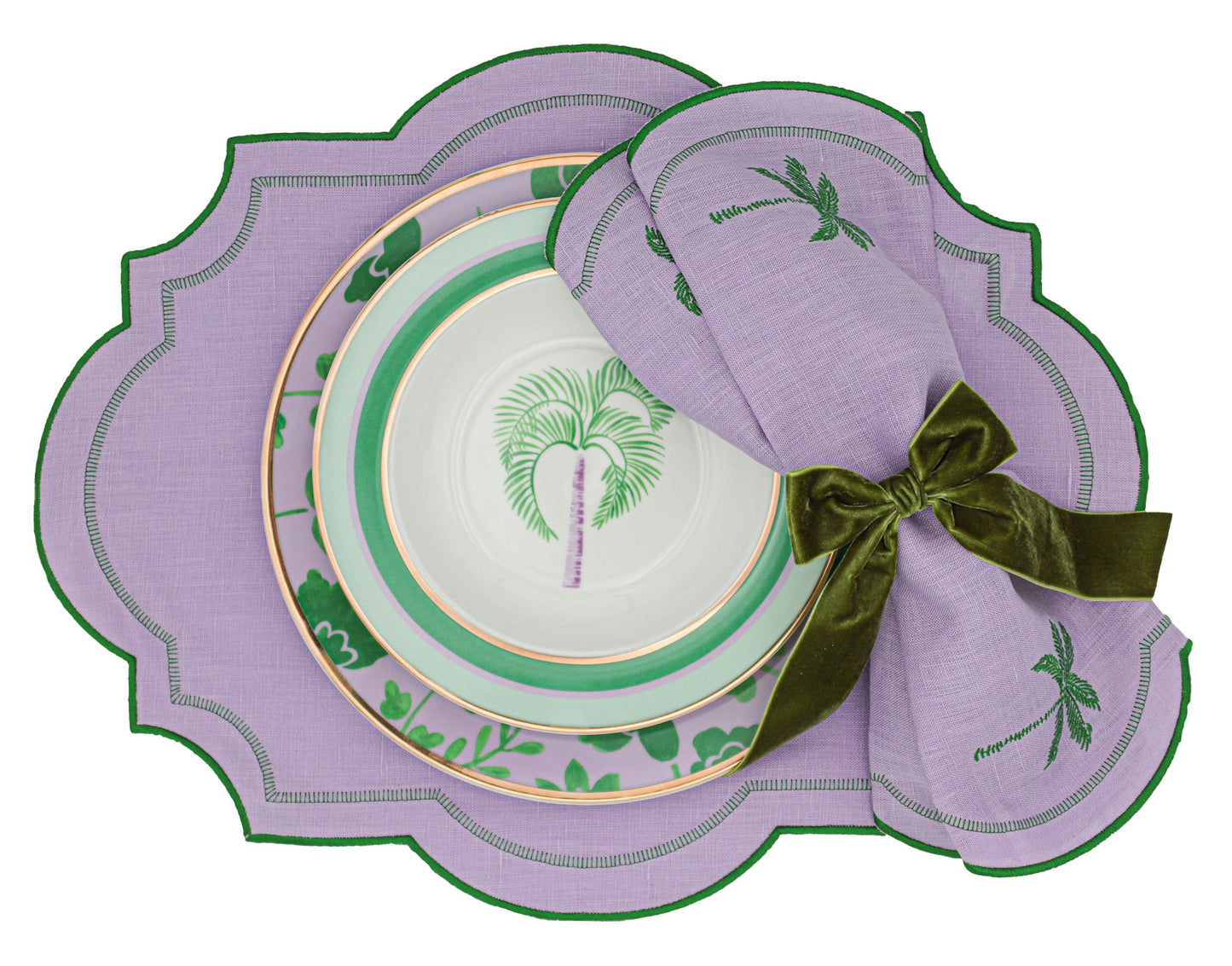 Bernadette Palm Soup Bowl - Set of 4 (+1 Bonus Bowl)