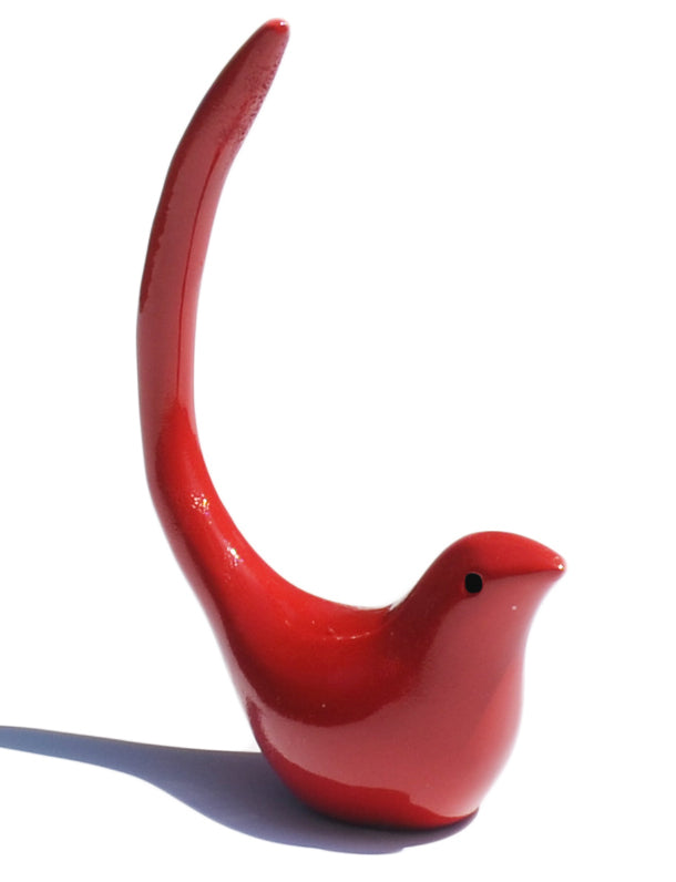 Vibhsa Gifts Bird Ring Holder Jewelry(Red)