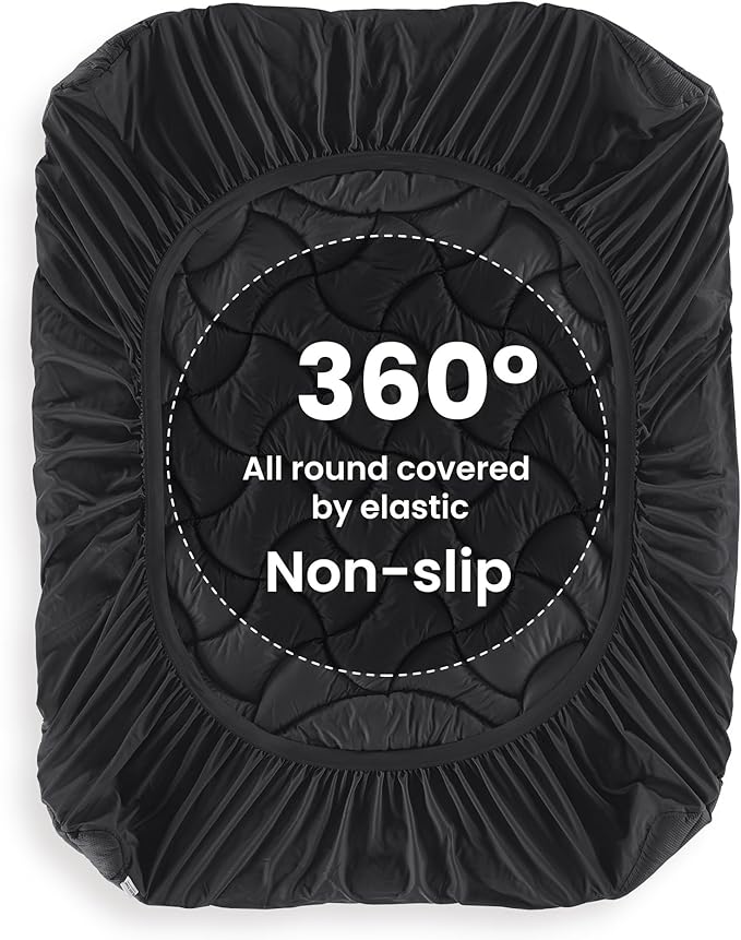 Premium Zoned Cooling Mattress Pad - Black