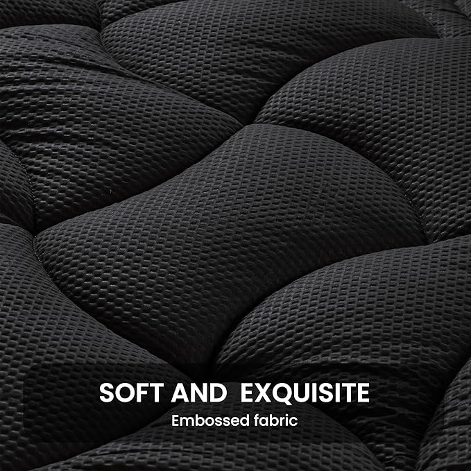 Premium Zoned Cooling Mattress Pad - Black