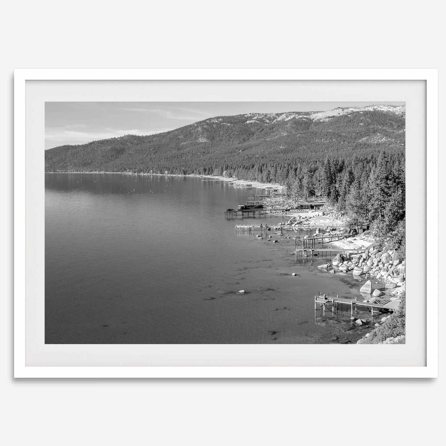 Tahoe Shore B&W