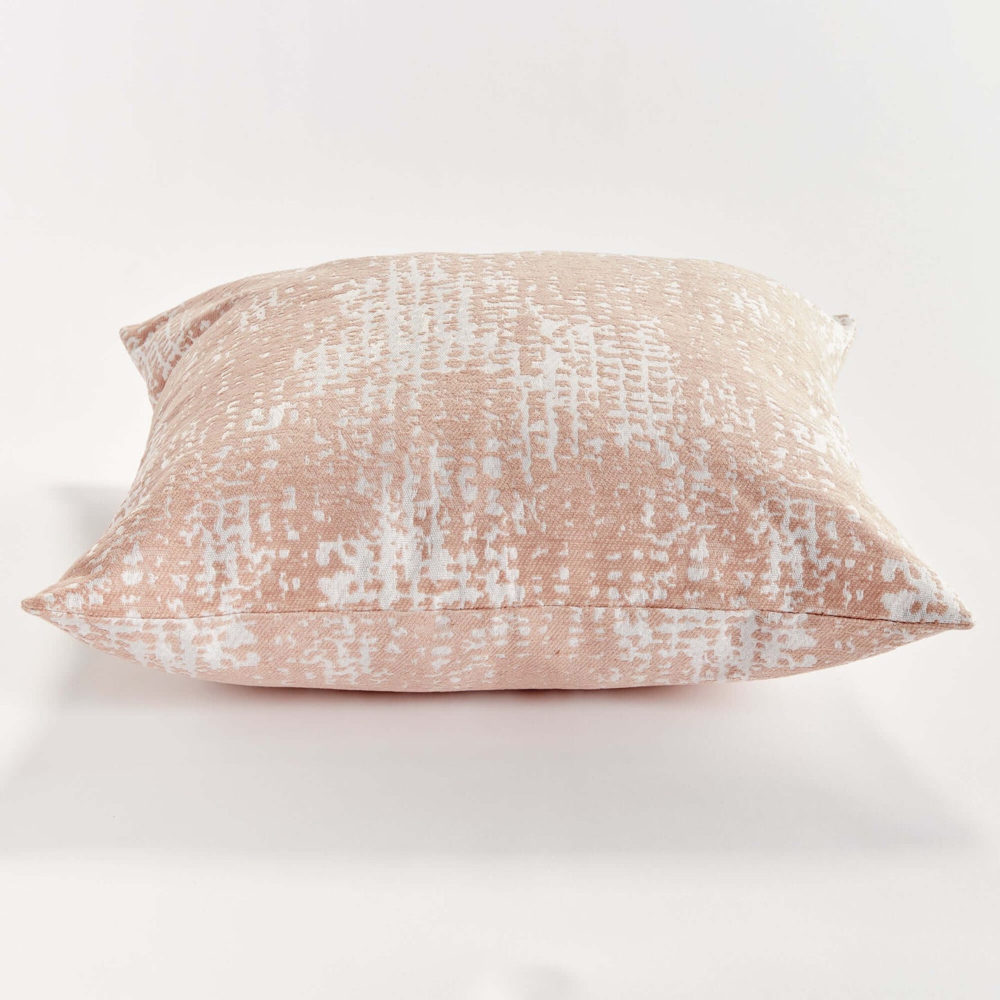 Blush and Seafoam Square Jacquard Indoor Outdoor Throw Pillows