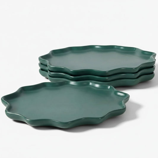 BosilunLife Bring Nature Inside Dinner Plate Recycled Eco-Clay 4-pcs set