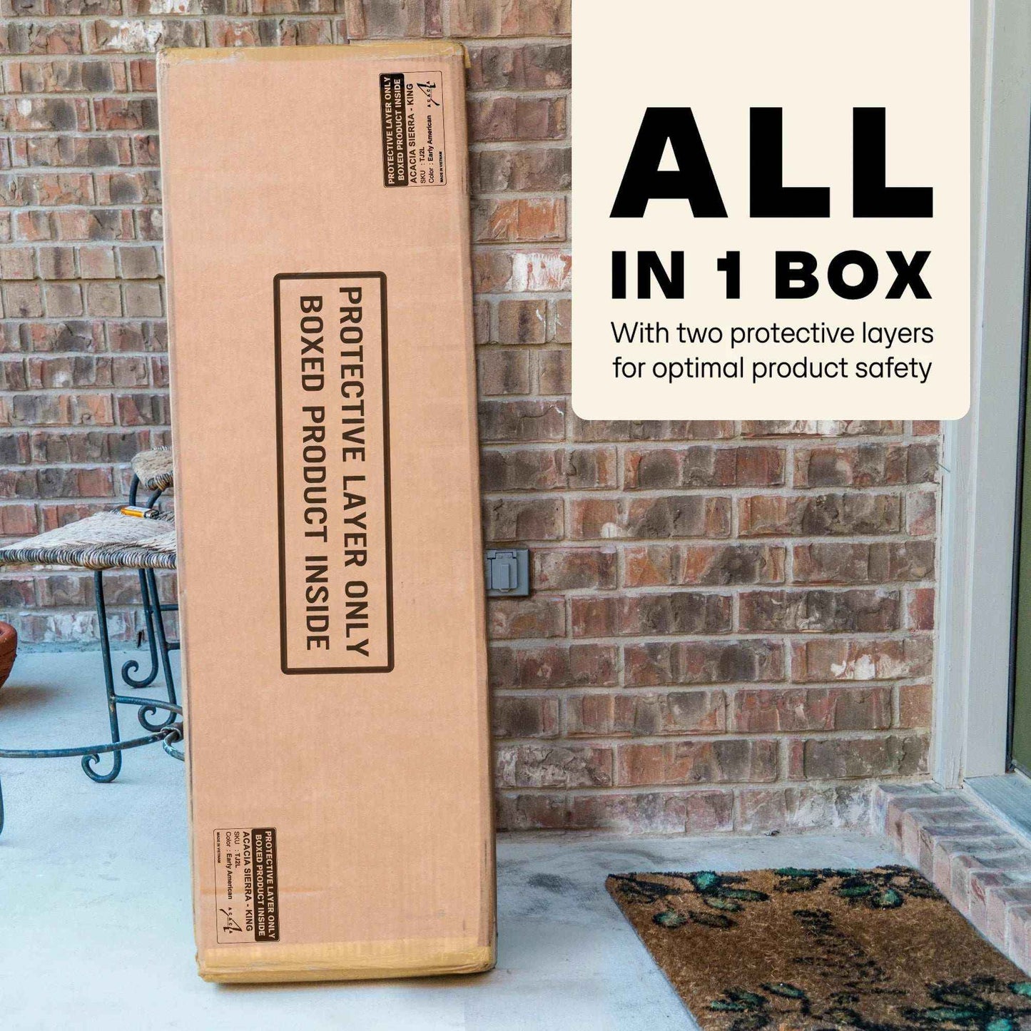 Acacia Sierra Deluxe Solid Wood Bed Frame