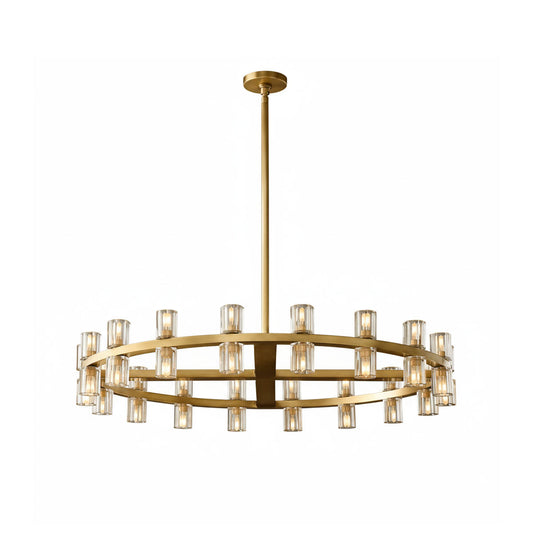 Brach Crystal Shades Round Chandelier