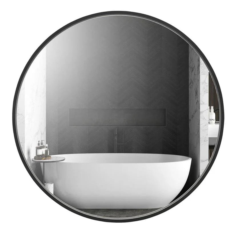 Reflections Sleek Modern Black Aluminum Framed Wall Mirror