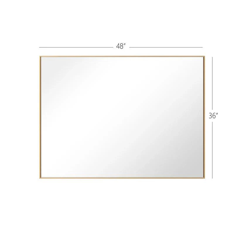 Reflections Sleek Modern Black Aluminum Framed Wall Mirror