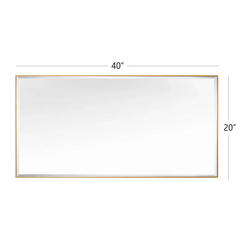 Reflections Sleek Modern Black Aluminum Framed Beveled Wall Mirror