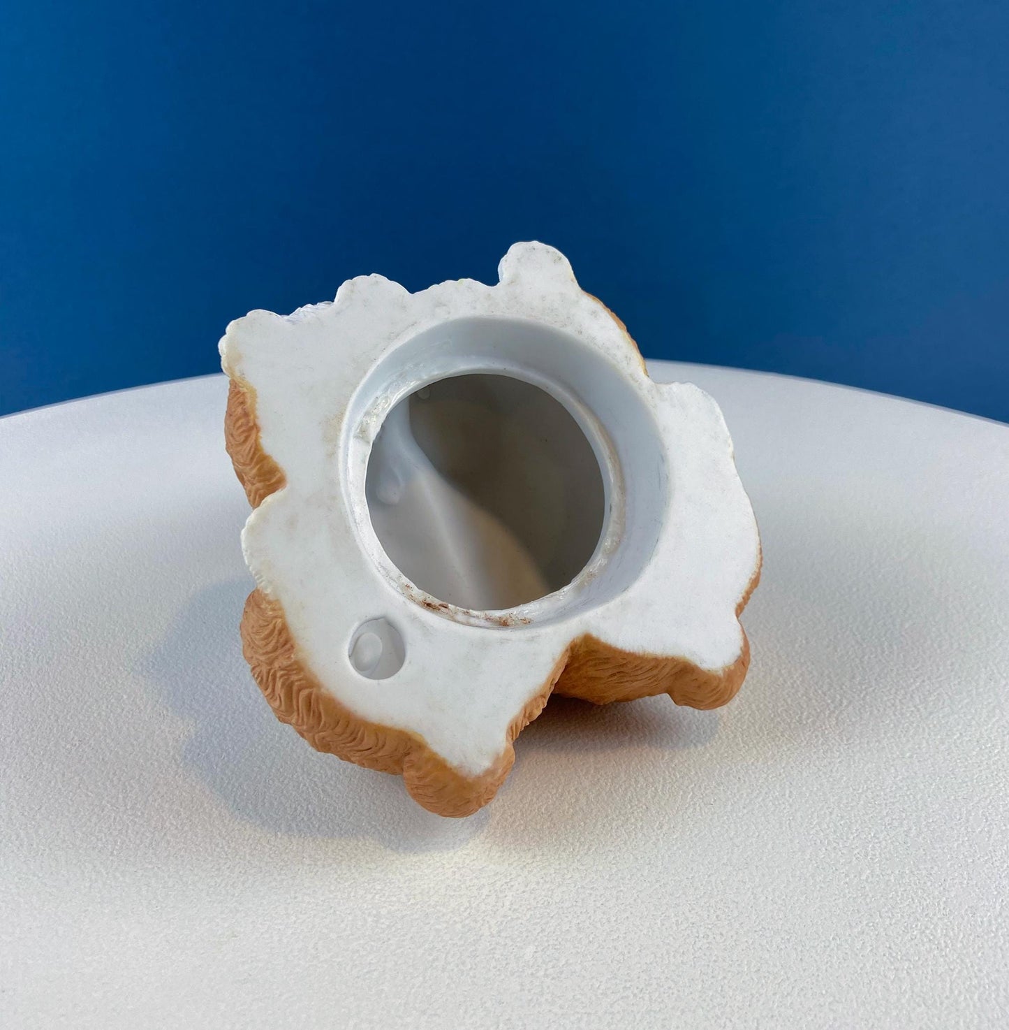 Brown Porcelain Figurine of 2 Snuggling Bunnies. Cute Hand Painted Rabbits Statuette. Gift for Him Her Bunny Collector Kids. Easter Display