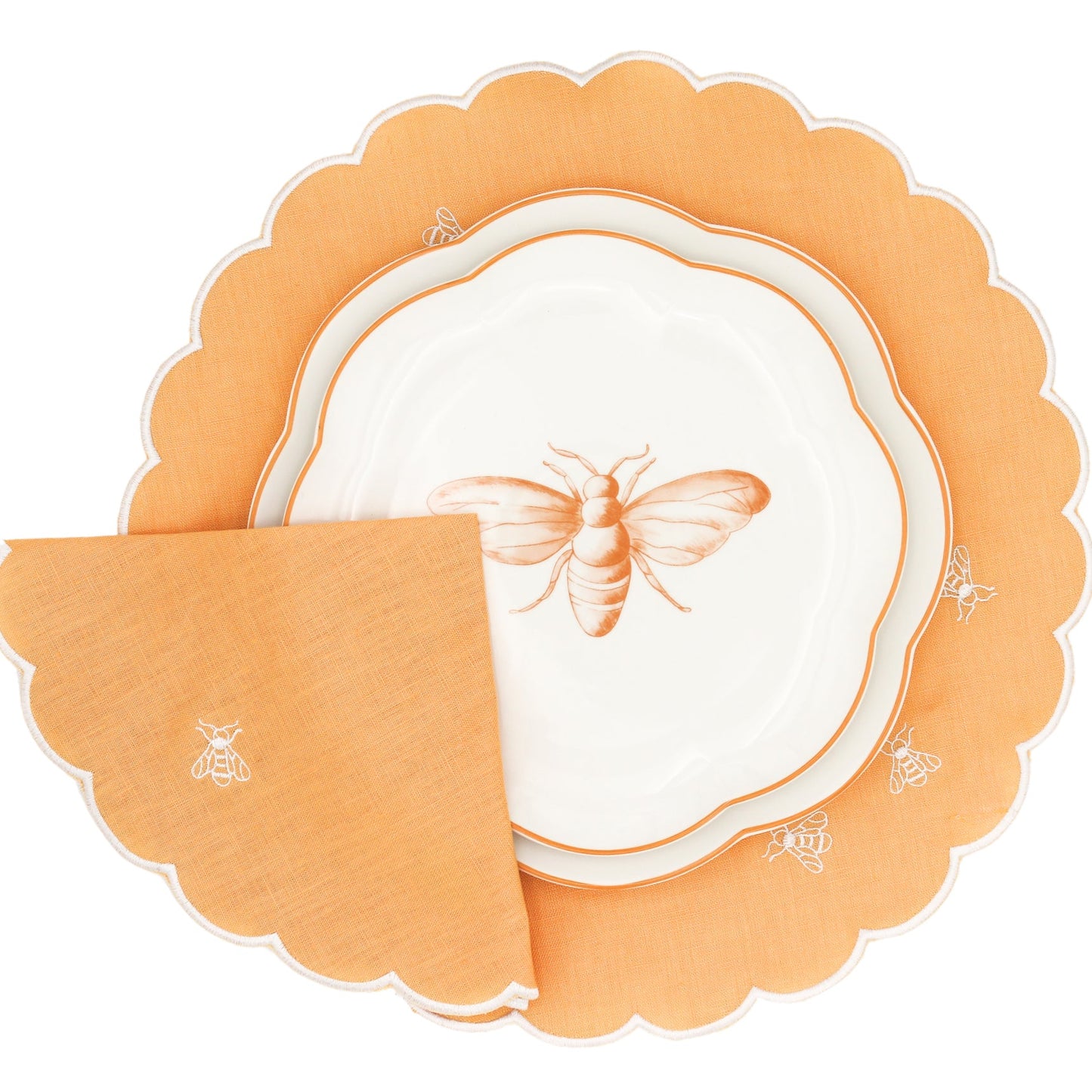 Bumble Homecoming Scalloped Starter Plate - Case of 12 Plates (+3 Bonus Plates)