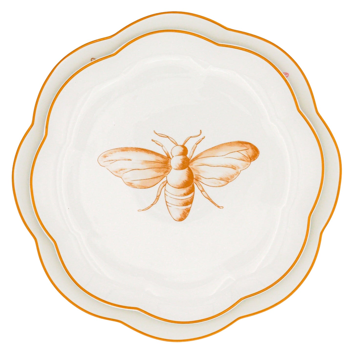 Bumble Voyage Scalloped Dinner Plate - Set of 4 (+1 Bonus Plate)