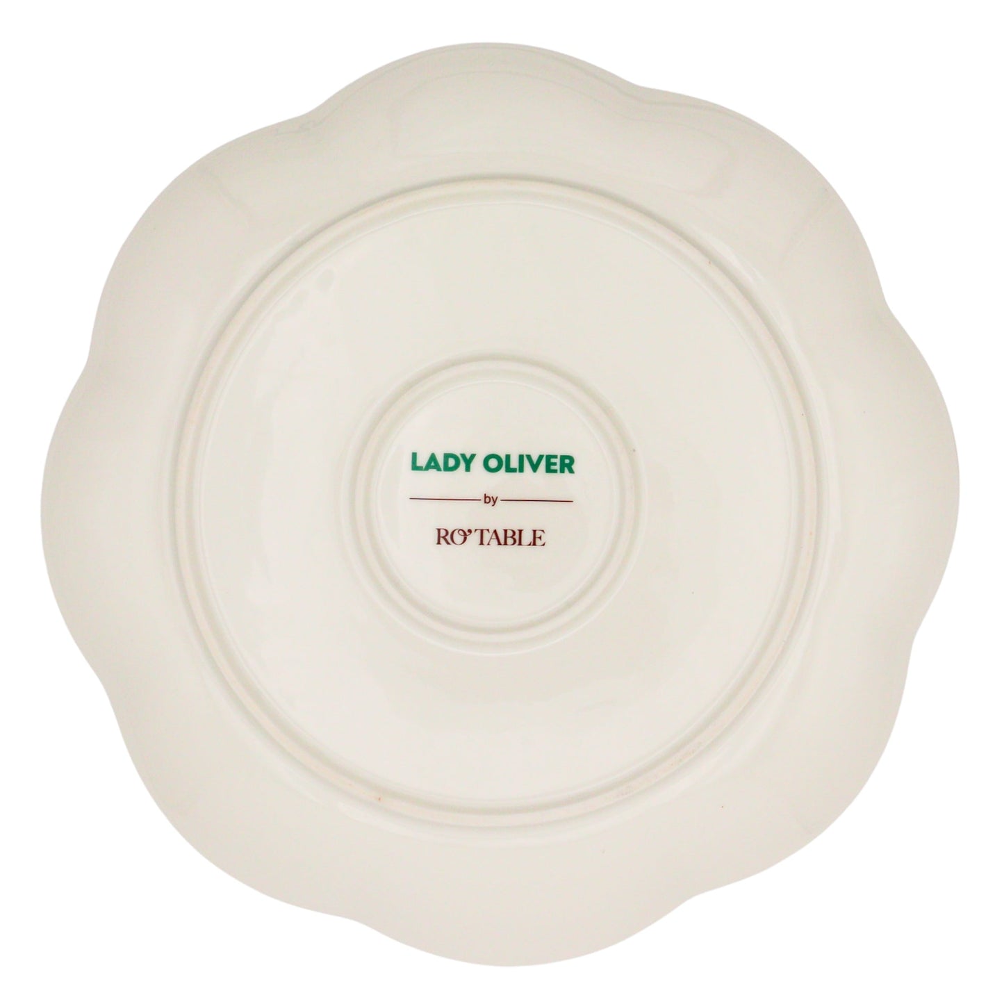 Bumble Voyage Scalloped Dinner Plate - Set of 4 (+1 Bonus Plate)