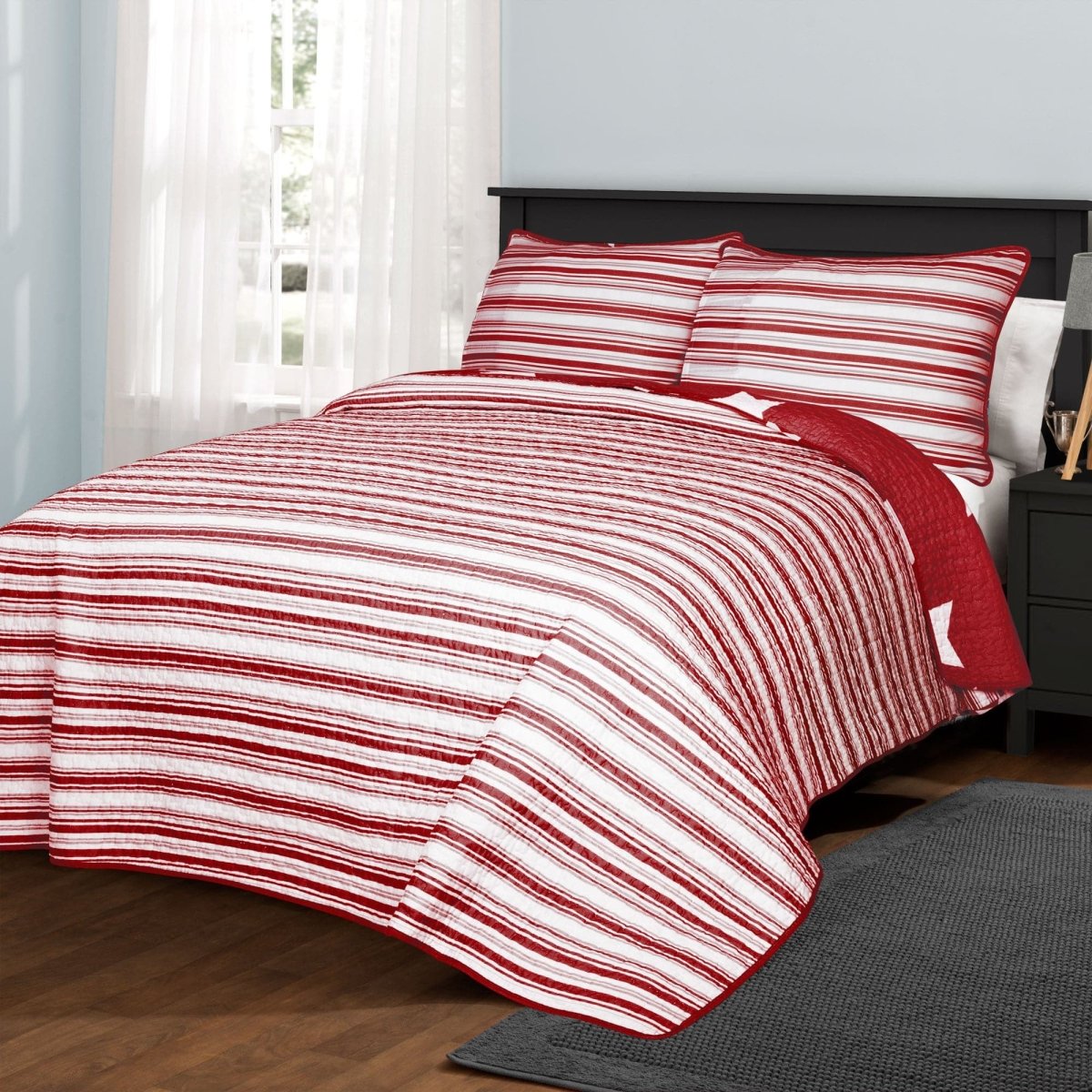 Star Reviersible 2 Piece Quilt Set Twin Size