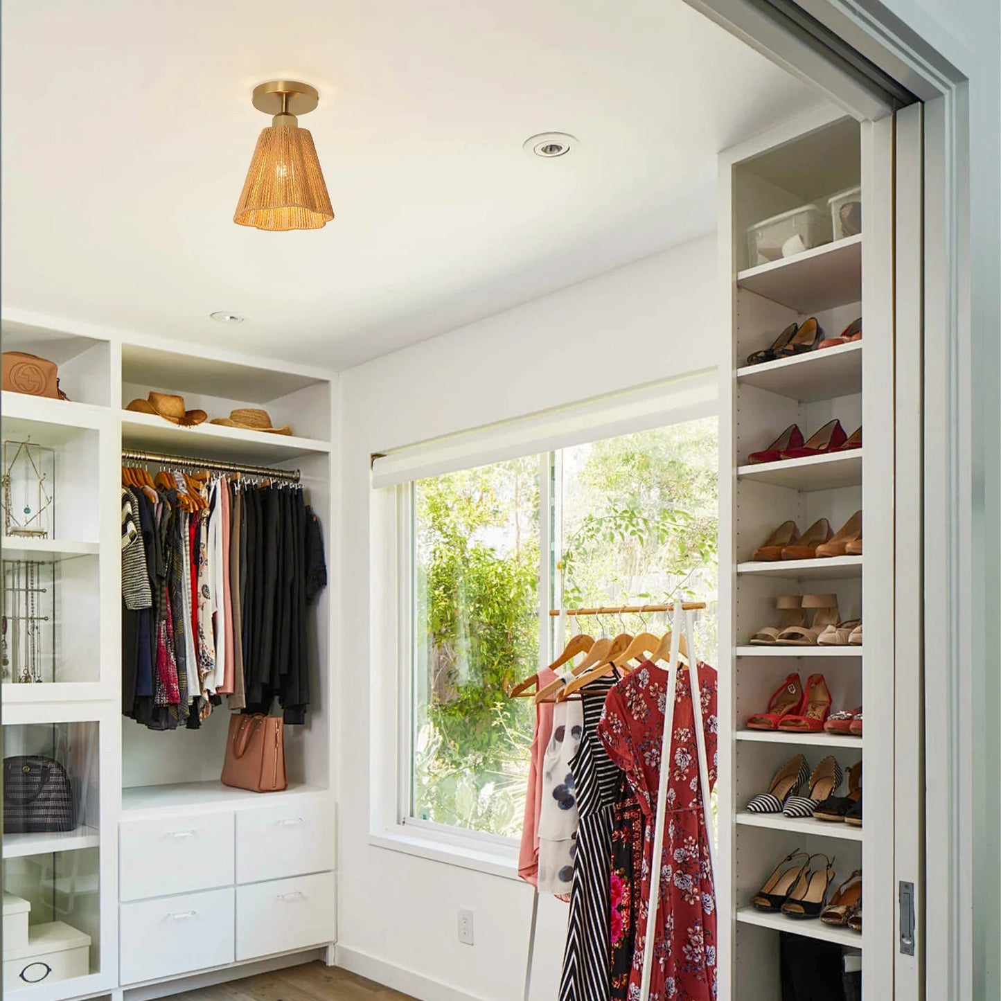 7 Inch Yves 1-Light Semi-Flush Mount Ceiling Light