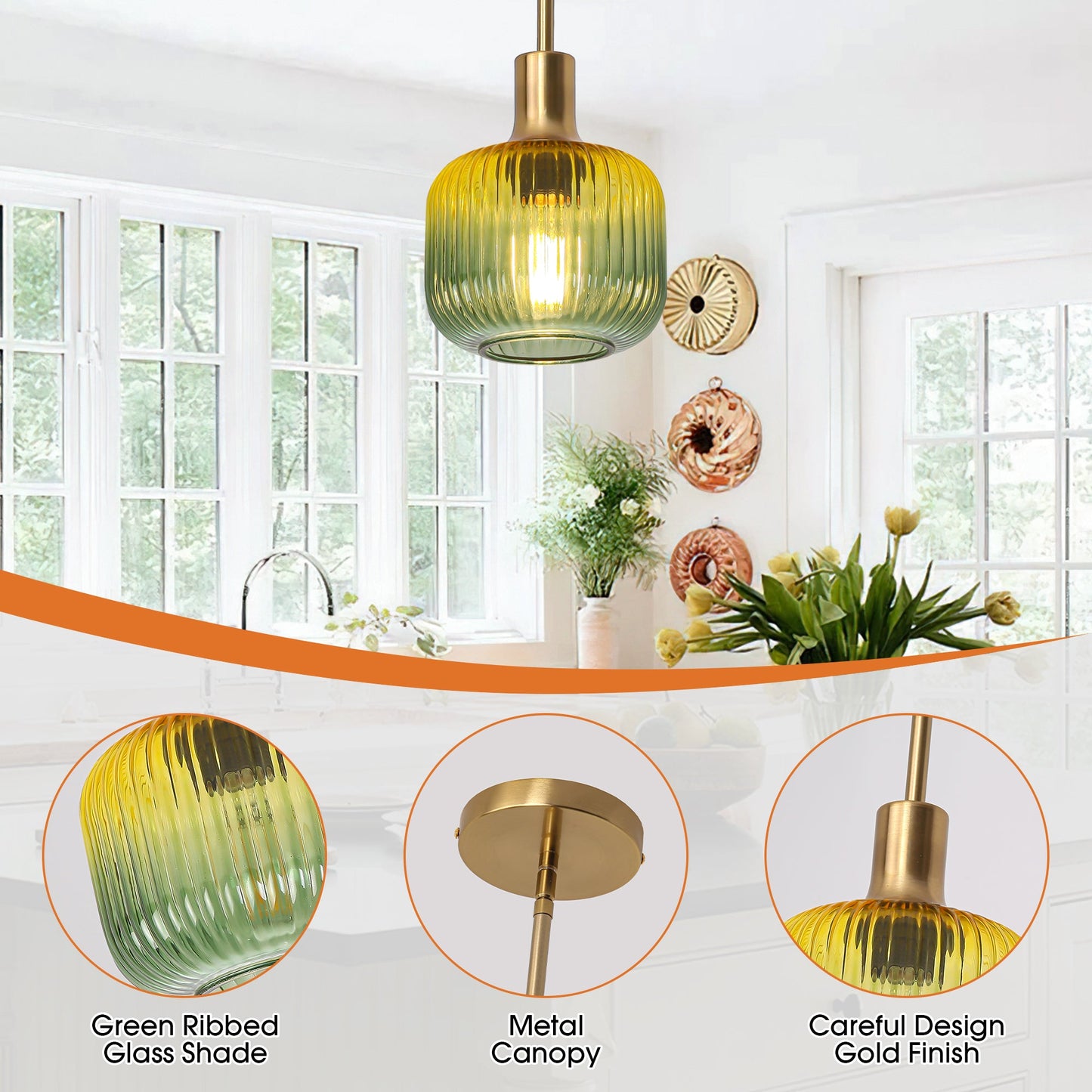 6 Inch Felix 1-Light Island Pendant Light