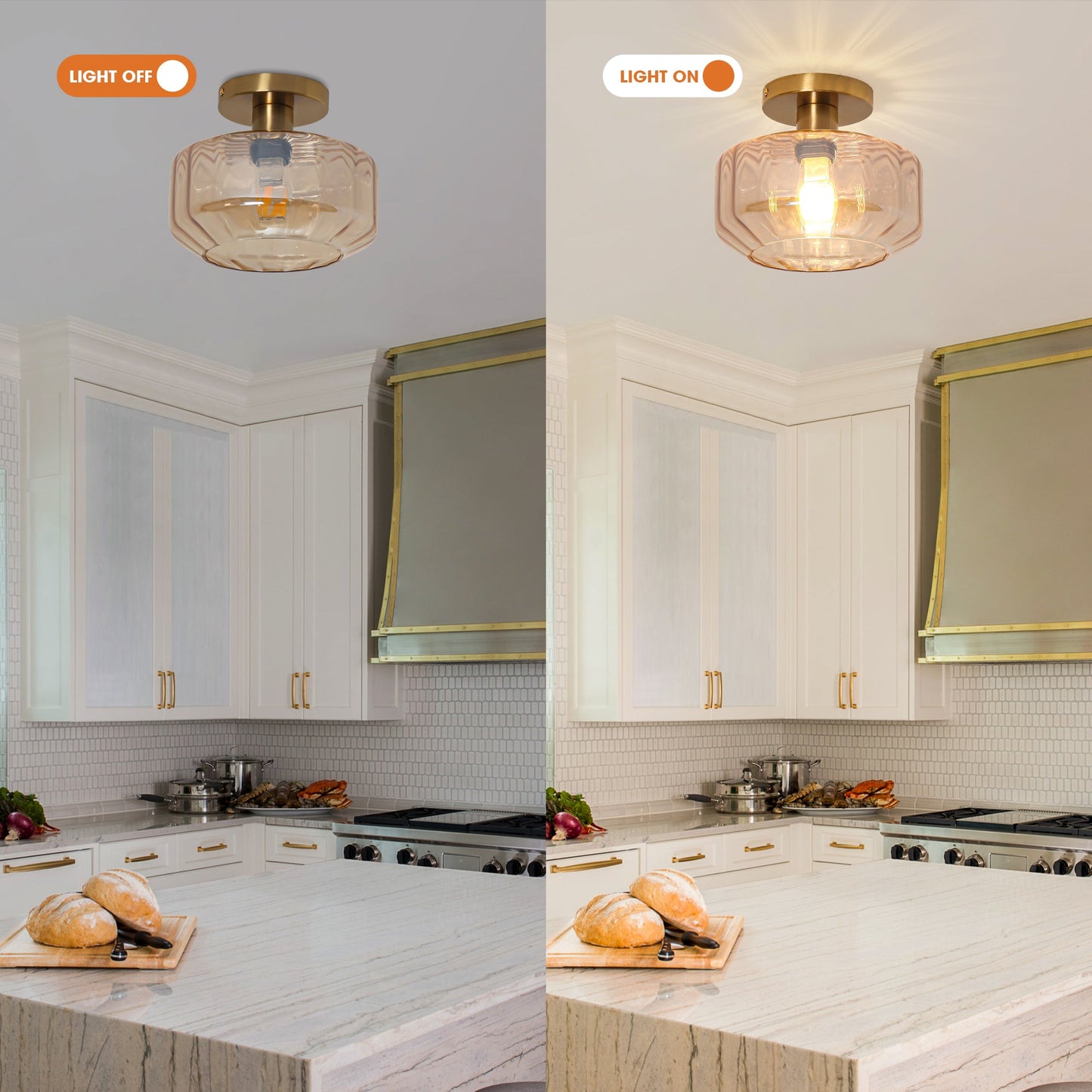 9 Inch Gerald 1-Light Semi-Flush Mount Ceiling Light