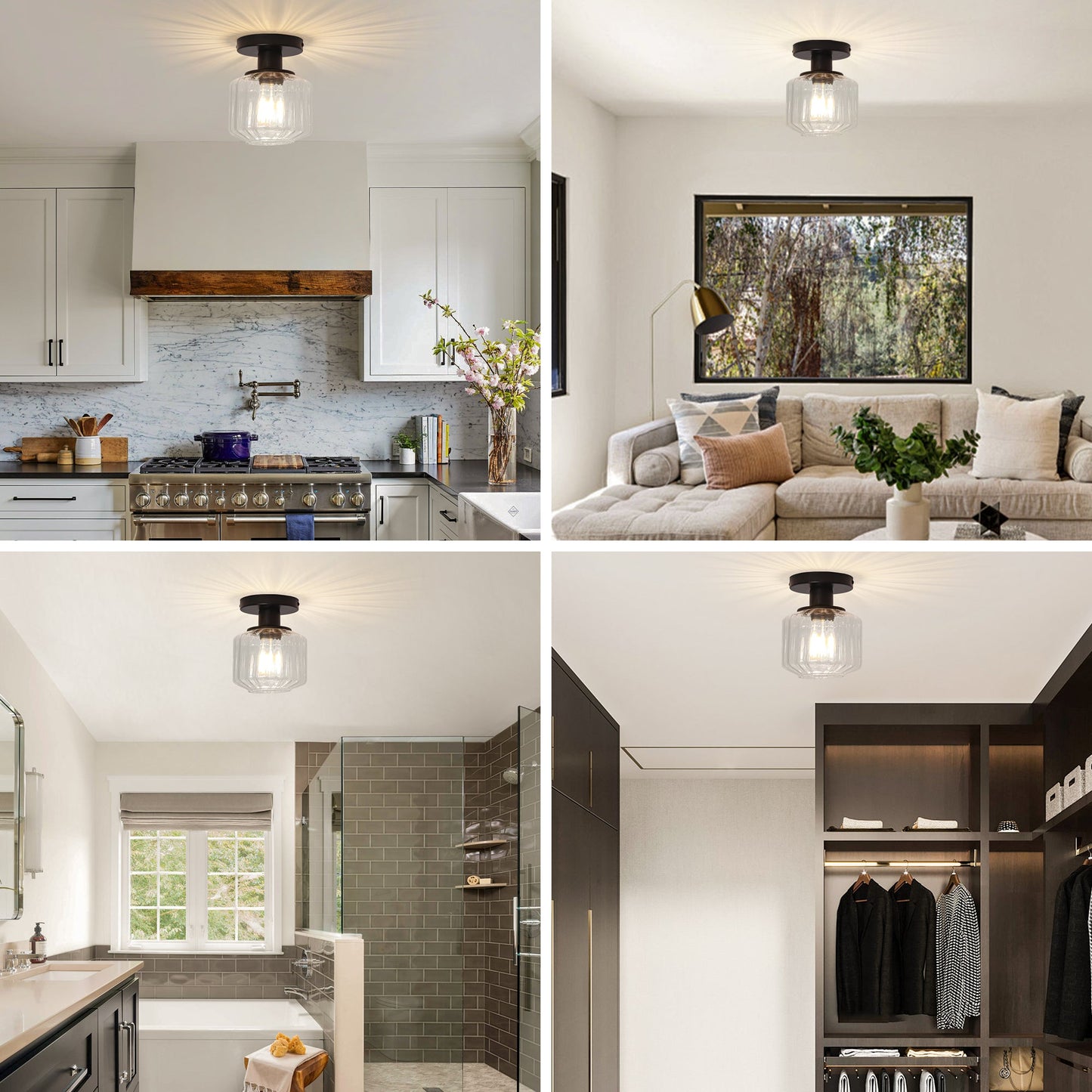 6 Inch Marico 1-Light Semi-Flush Mount Ceiling Light