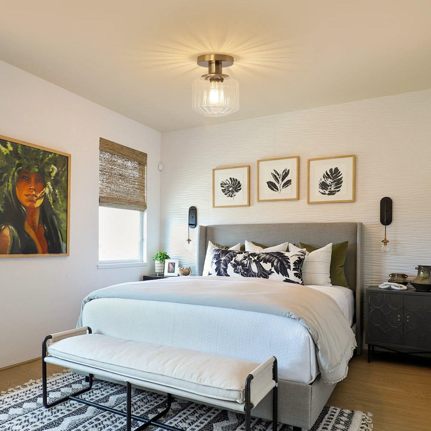 6 Inch Marico 1-Light Semi-Flush Mount Ceiling Light