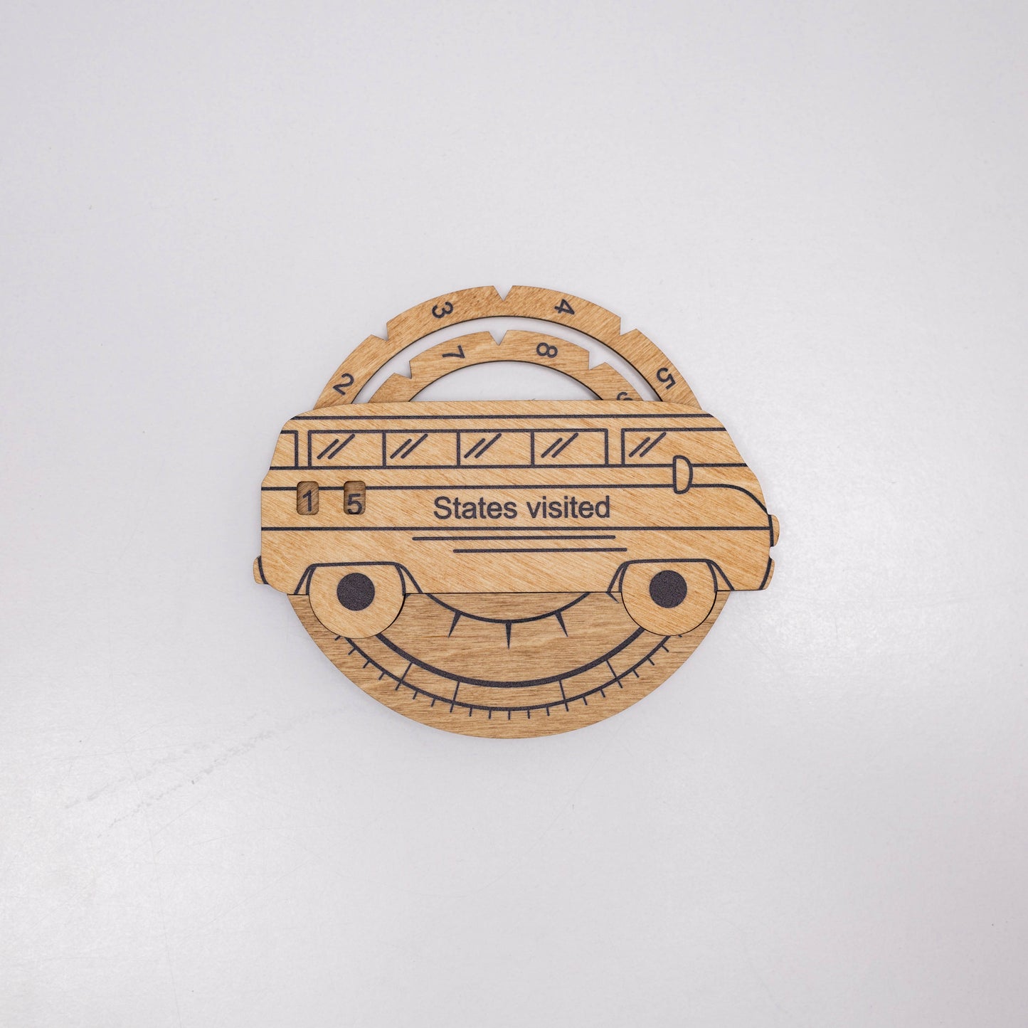 Travel Tracker 3D Wooden USA Map –  Gold