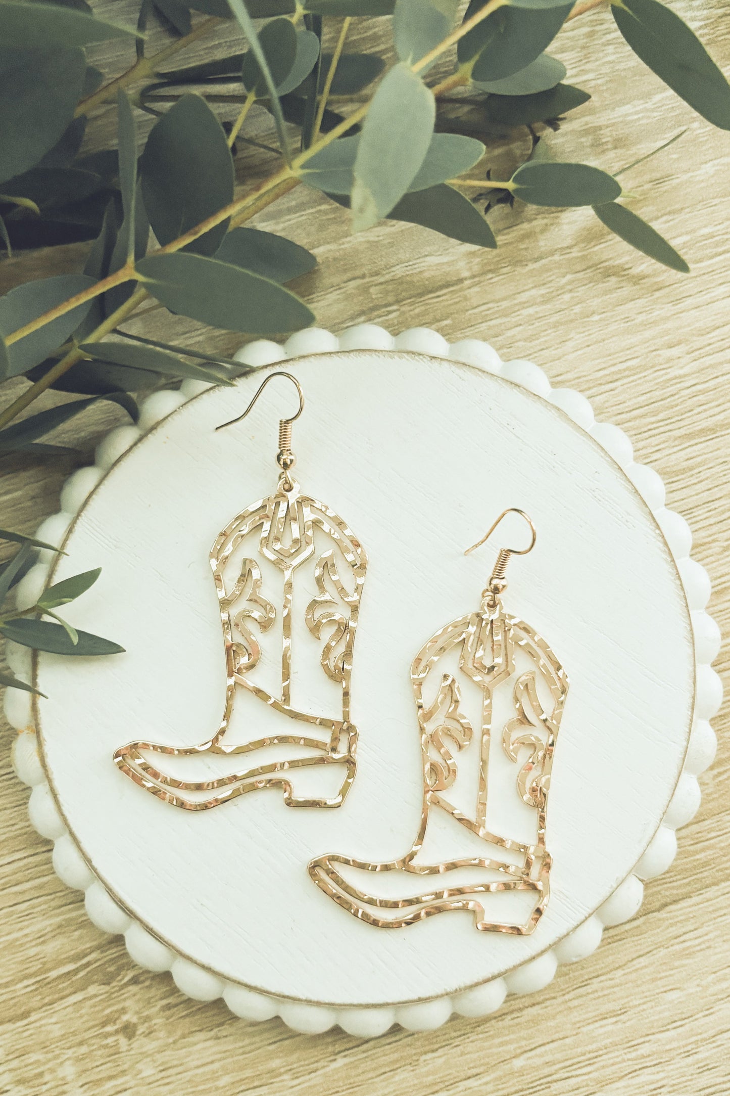 Beautiful Cowboy Boot Earrings - Gold or Silver