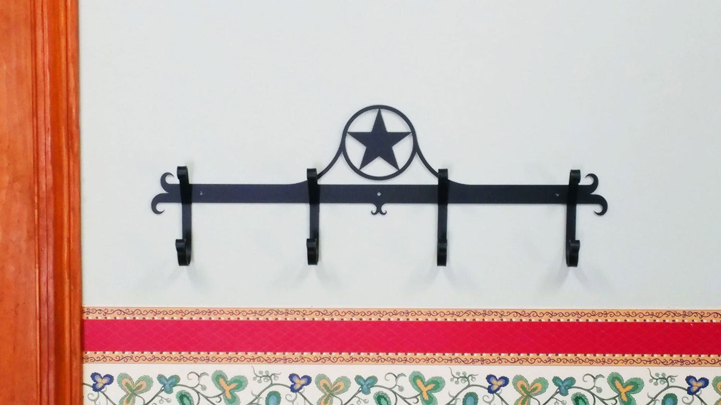 Western Rustic Star Coat Rack