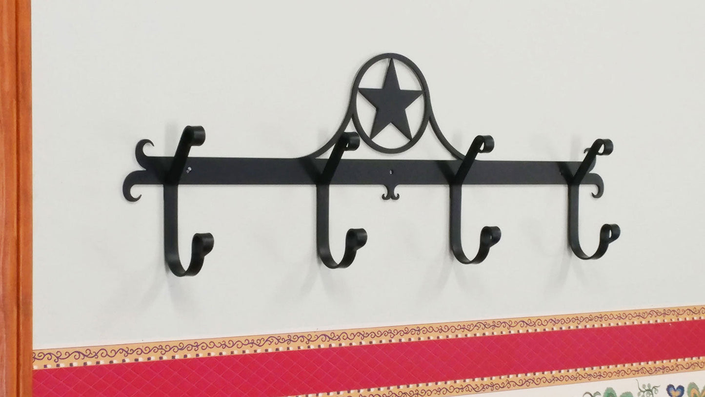 Western Rustic Star Coat Rack