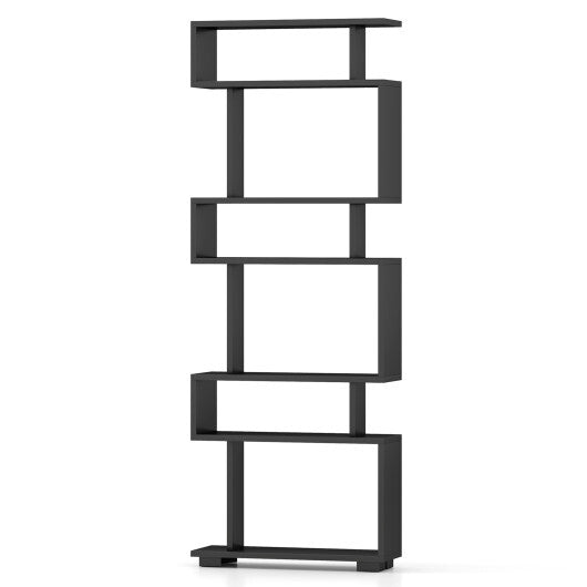 6-Tier Bookcase with Anti-Tipping Kit-White