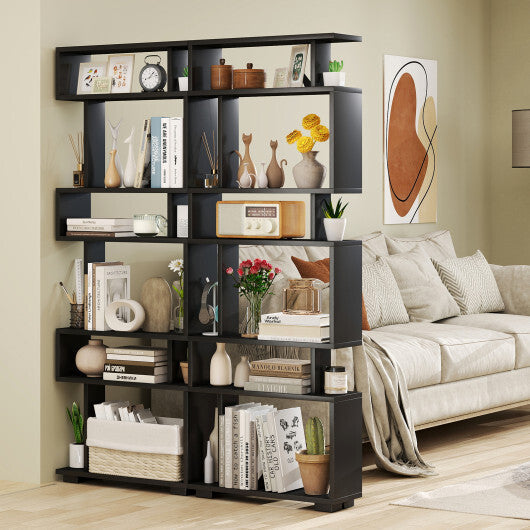 6-Tier Bookcase with Anti-Tipping Kit-White