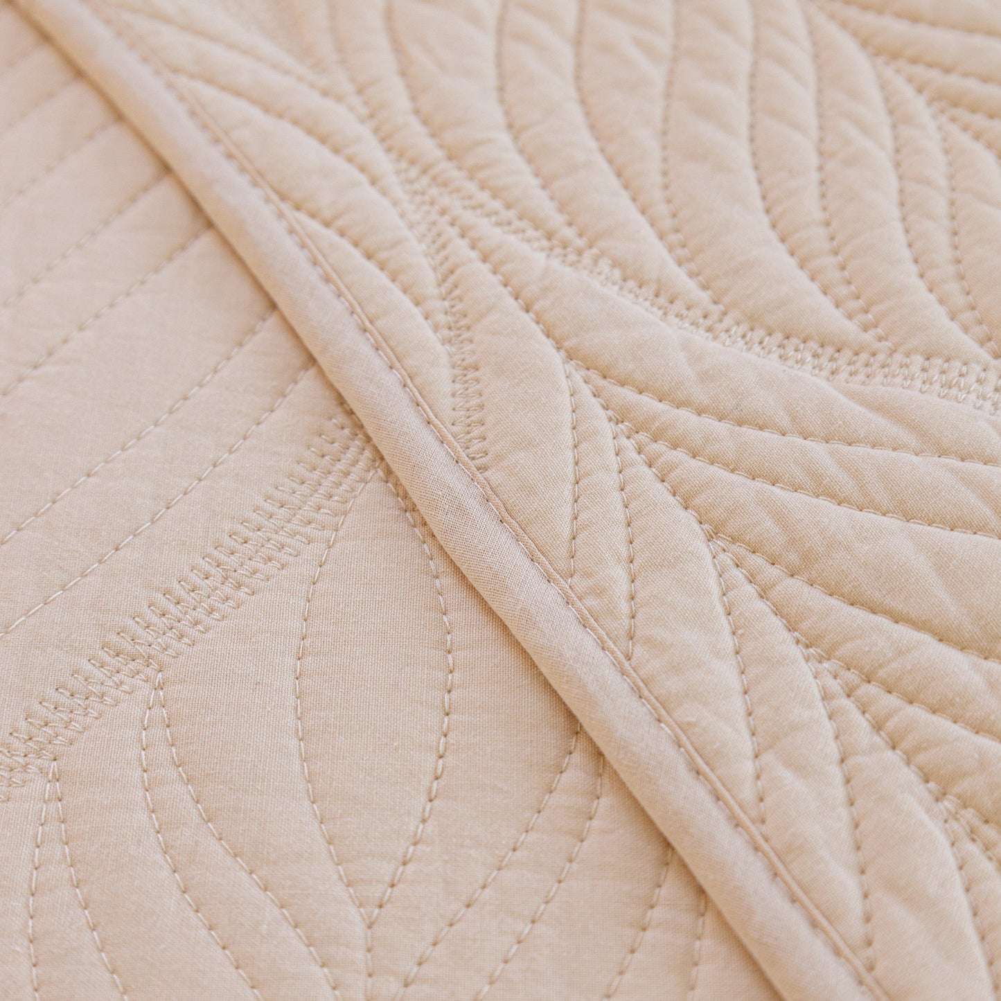 Leaf Vein Textured Cotton Quilted Sofa Slipcover, Non-Slip Modular Couch Covers
