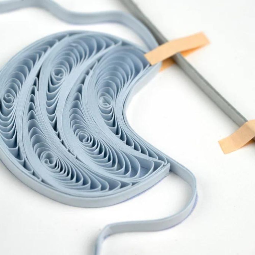 Baby Clothesline Quilled Greeting Card