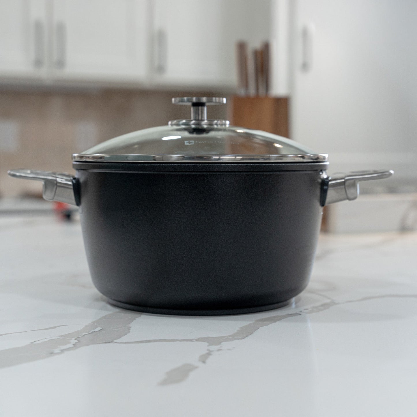 CHD Nonstick Stock Pot with Glass Lid