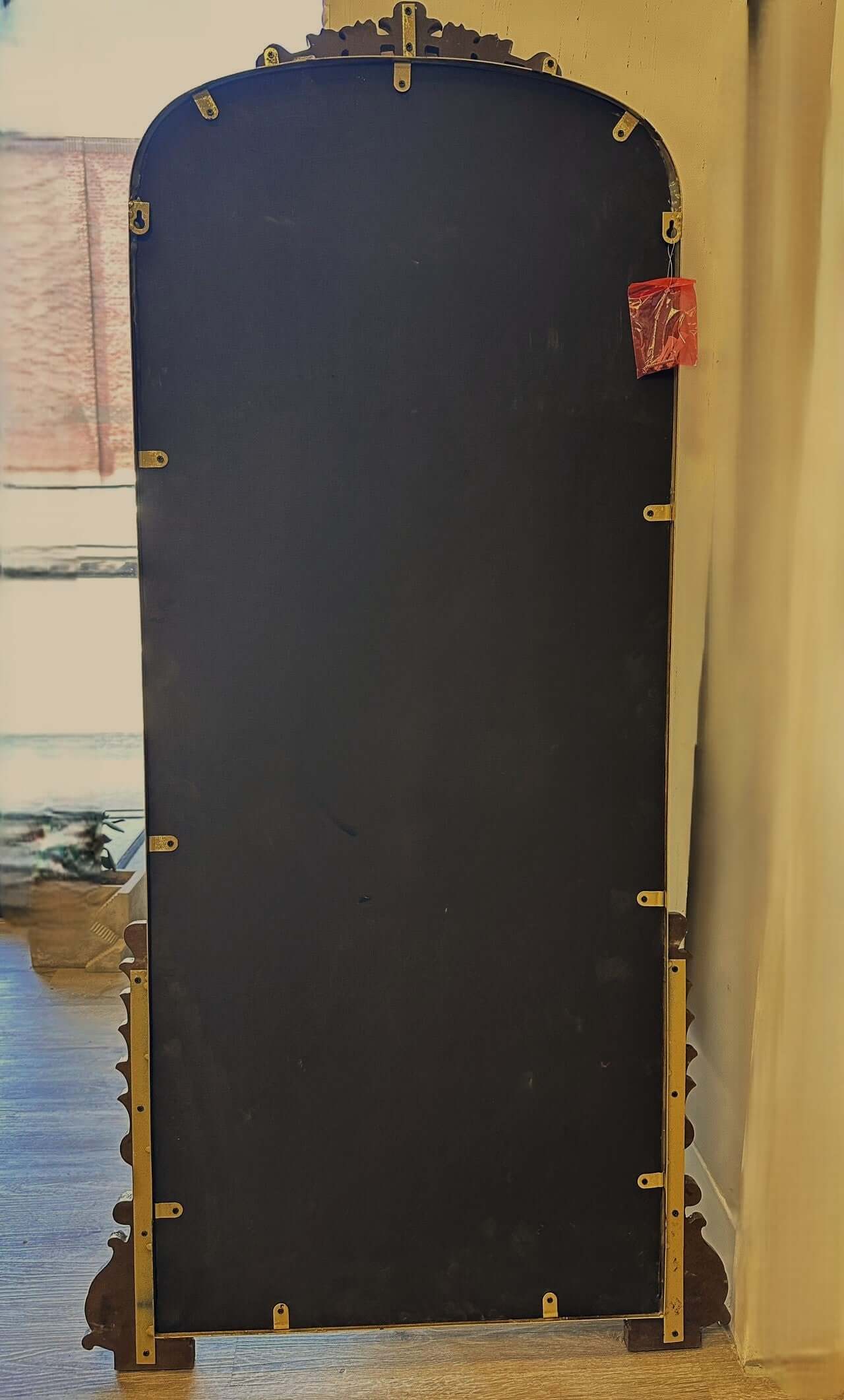 Vintage Arched Wall Mirror with Antique Gold Frame