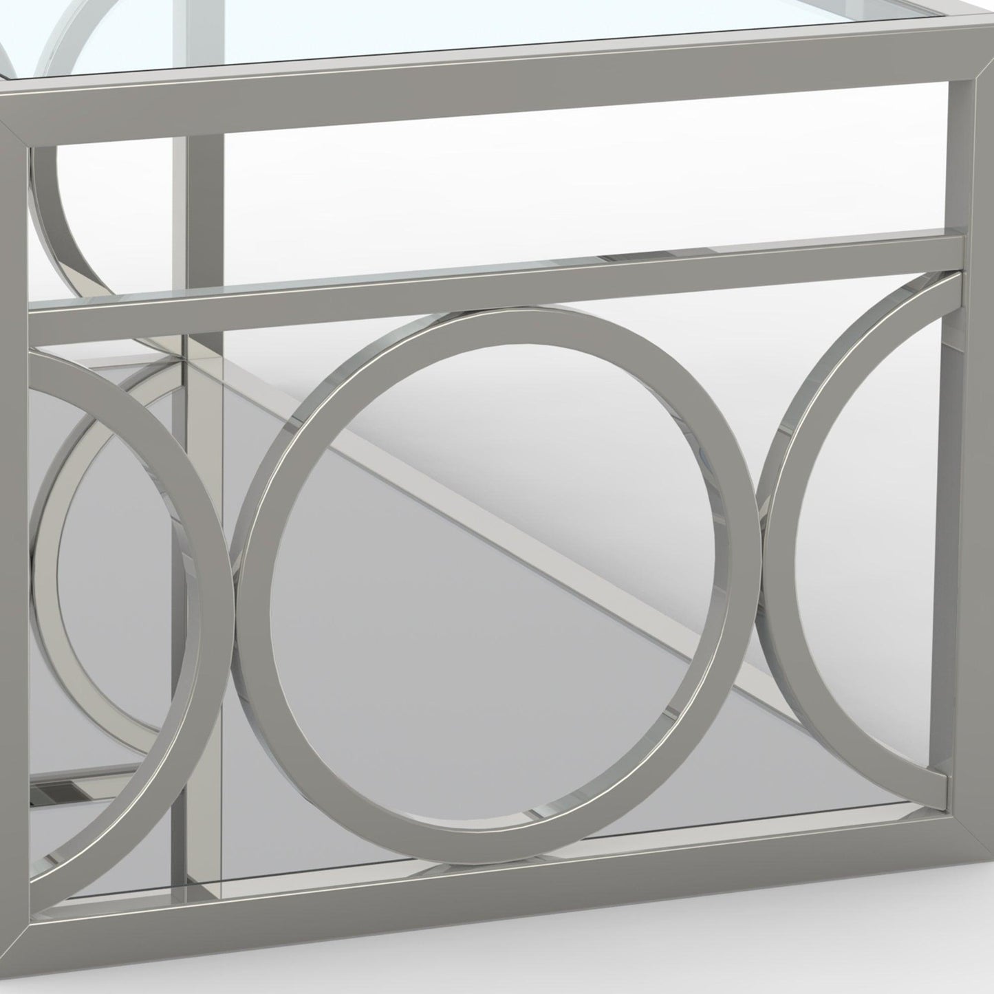 47" Contemporary Coffee Table in Chrome