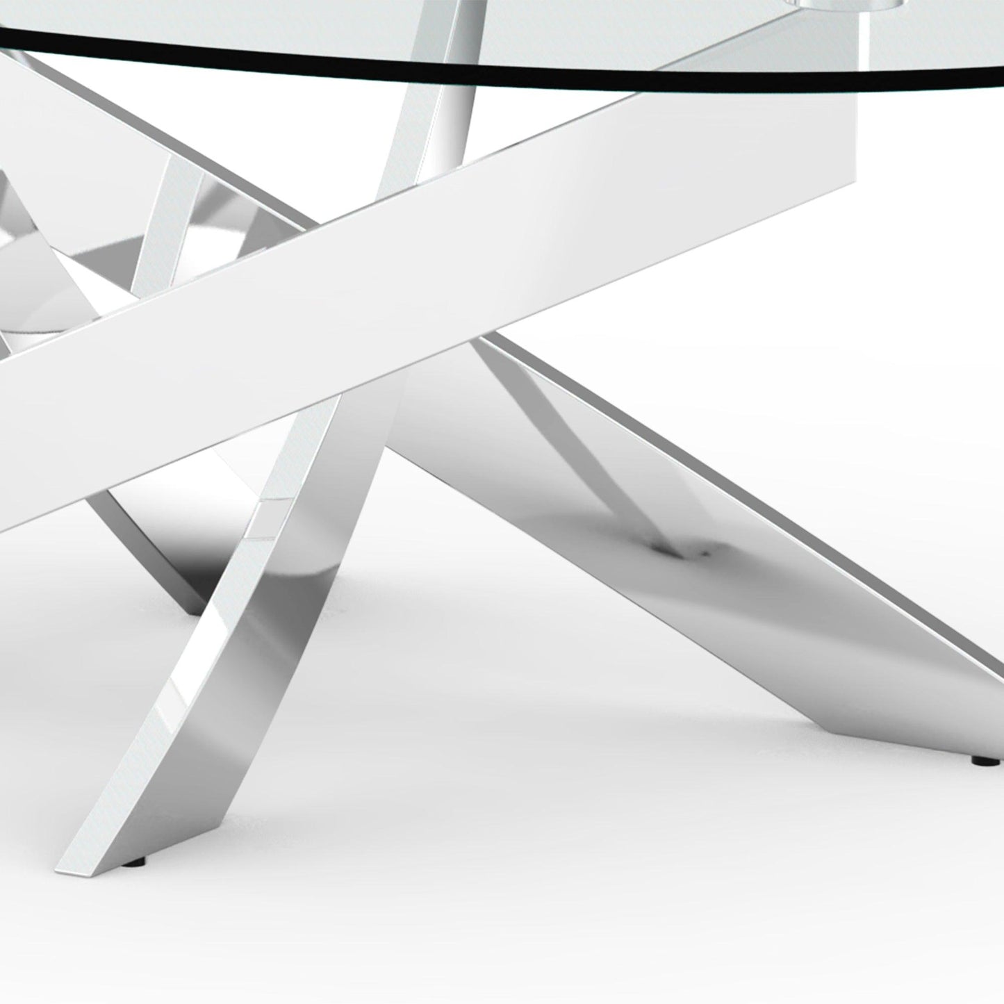 17" H Contemporary Glass Coffee Table in Living Room, Bedroom