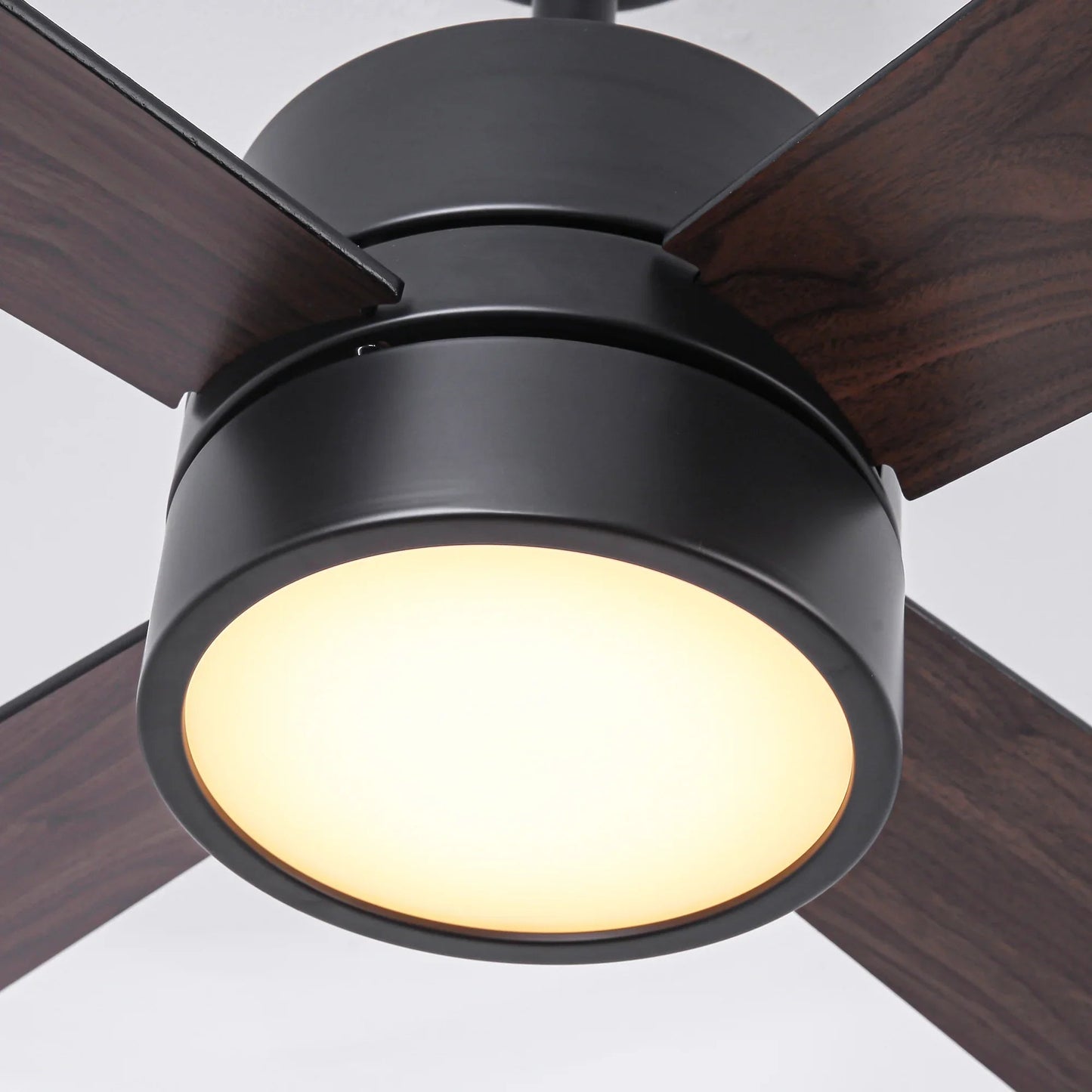 52 Inch Bucholz Industrial Dimmable RGB LED Ceiling Fan with Remote and APP Control