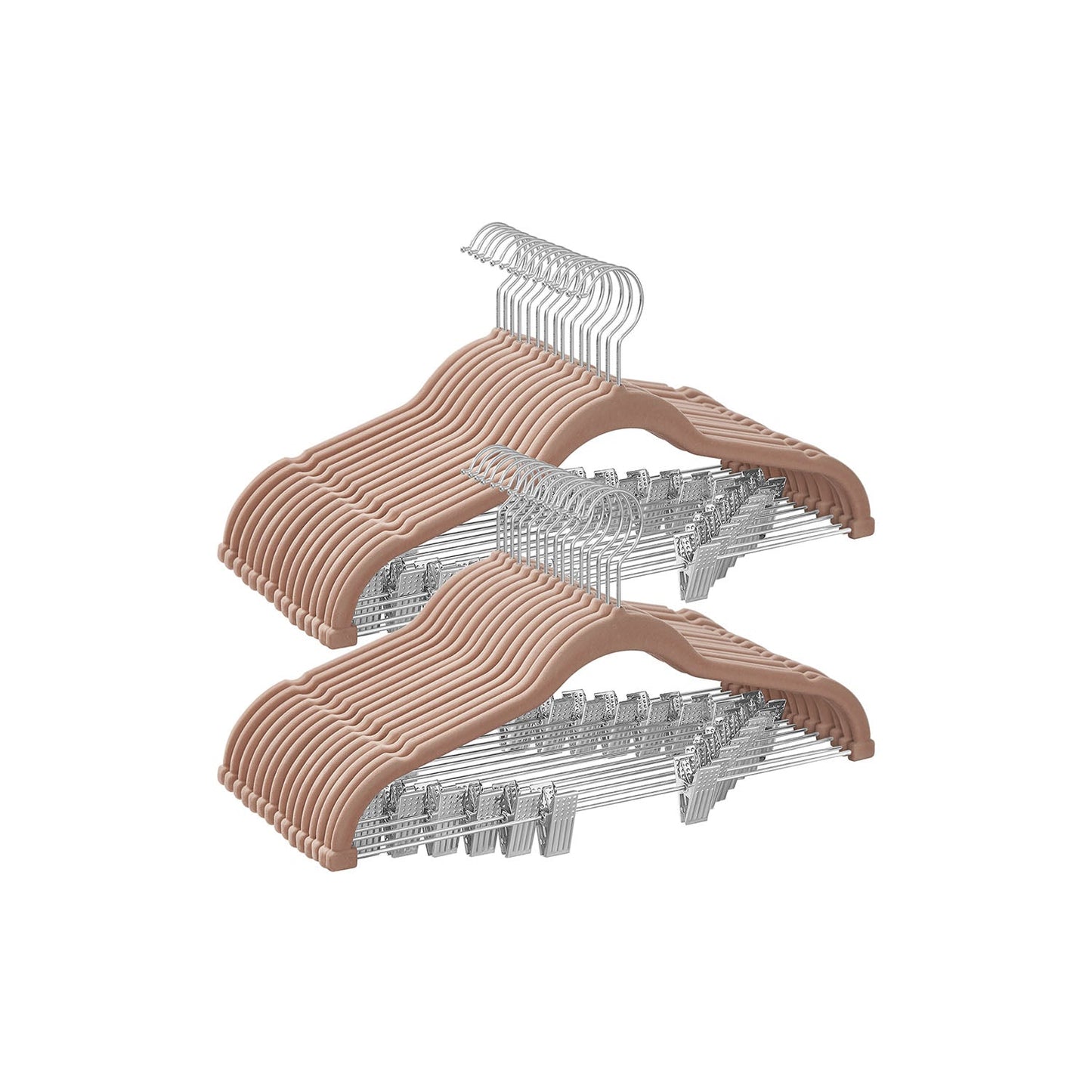 30-Pack Pants Hangers with Adjustable Clips