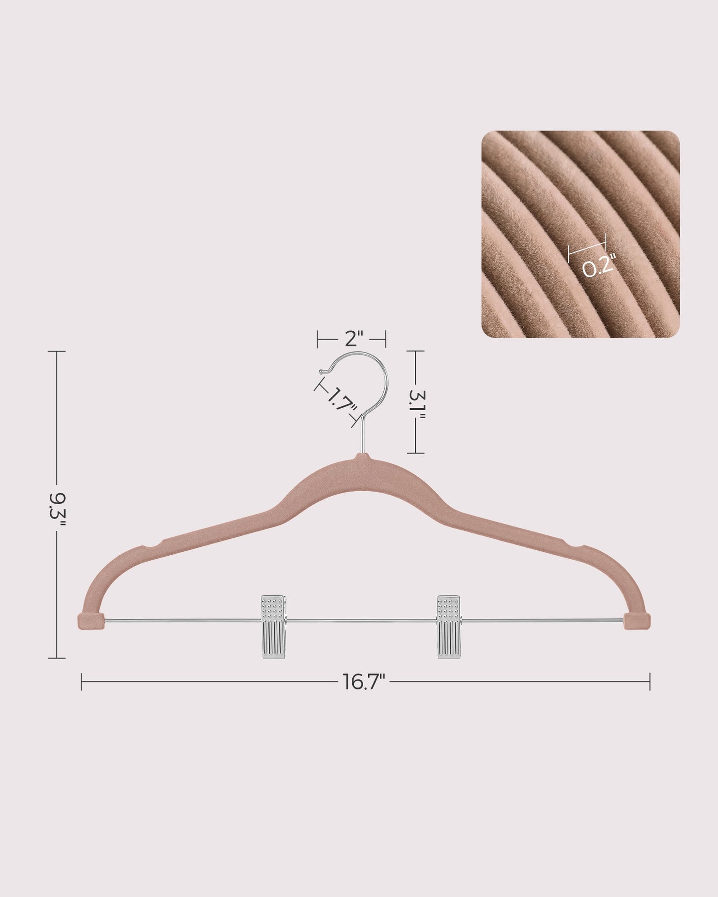 30-Pack Pants Hangers with Adjustable Clips