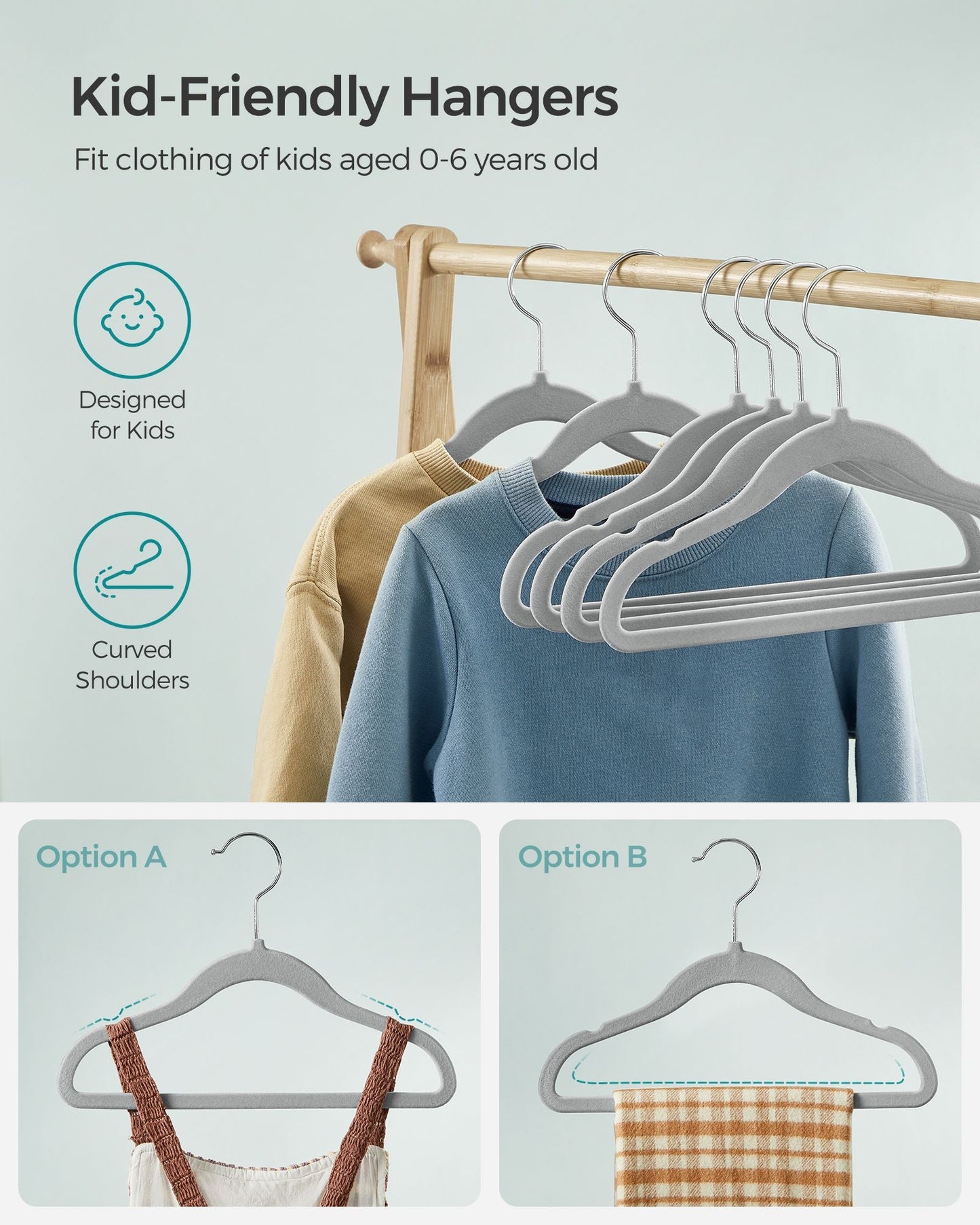 30 Pack Kids Hangers for Closet