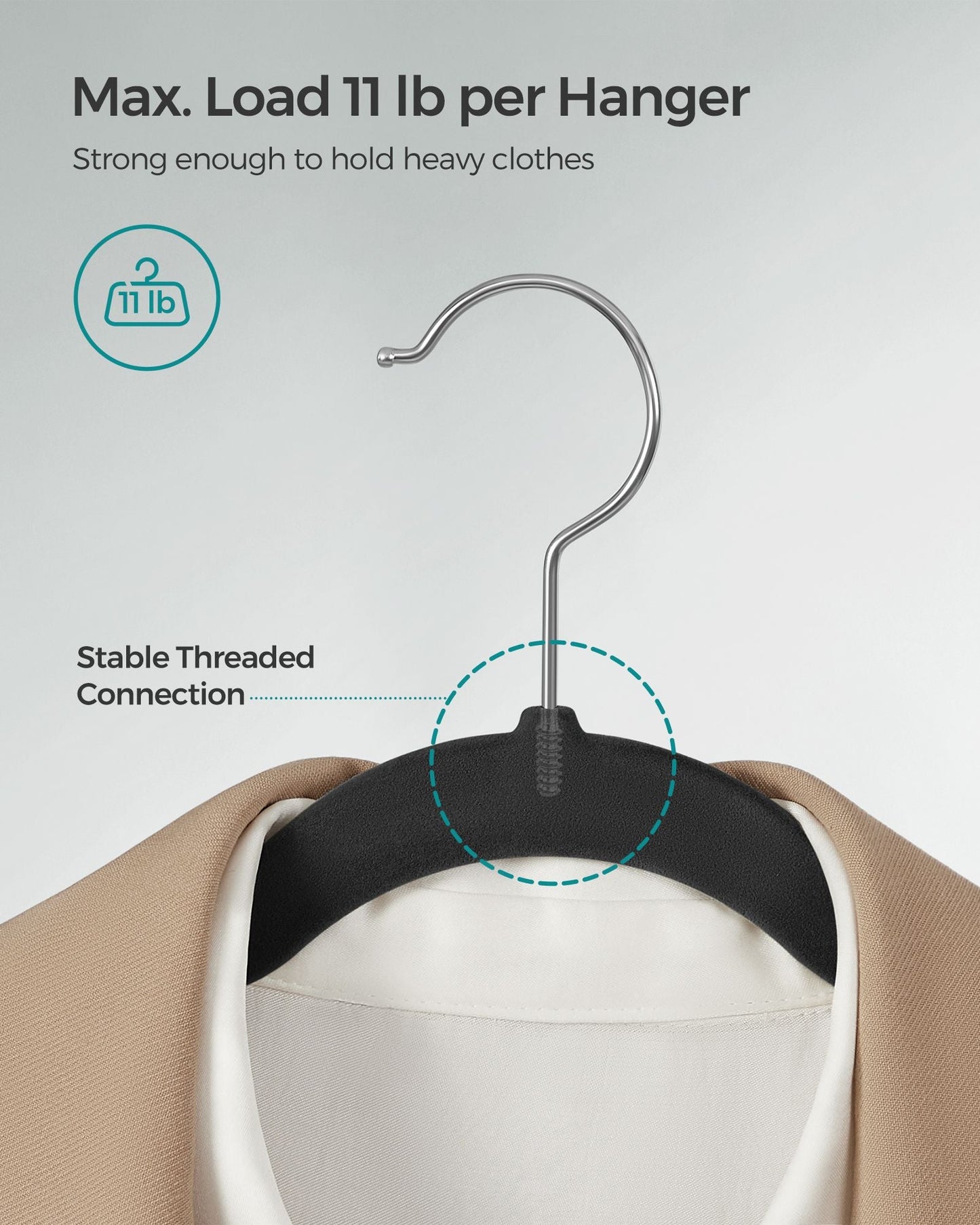 Velvet Hangers 60 Pack, Non-Slip Clothes Hangers